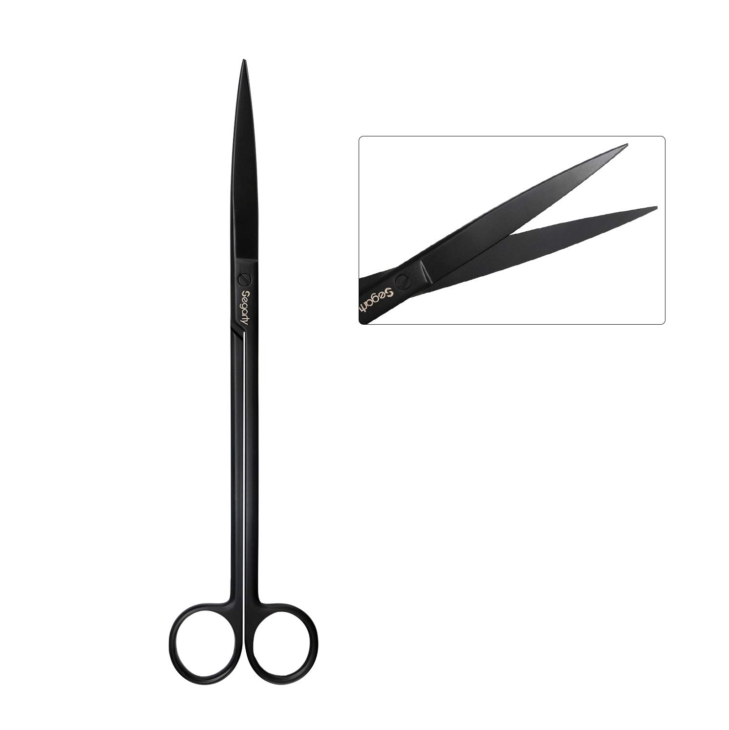 Segarty 6-in-1 Stainless Steel Aquarium Tools Set - Aquatic Plant Tweezers, Scissors & Spatula for Freshwater Planted Tank Cleaning, Aquascaping & Fish Care - Perfect for Beginners & Professional Aquarists