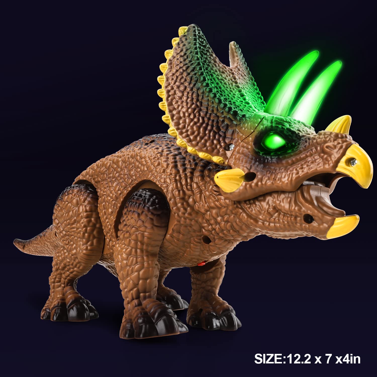 STEAM Life Remote Control Dinosaur Toy for Kids - Light Up & Roaring Triceratops Robot with Realistic Sounds | Electronic Dinosaur Toy for Boys & Girls Ages 3-7 | Perfect for STEM Learning, Birthday Gifts & Pretend Play