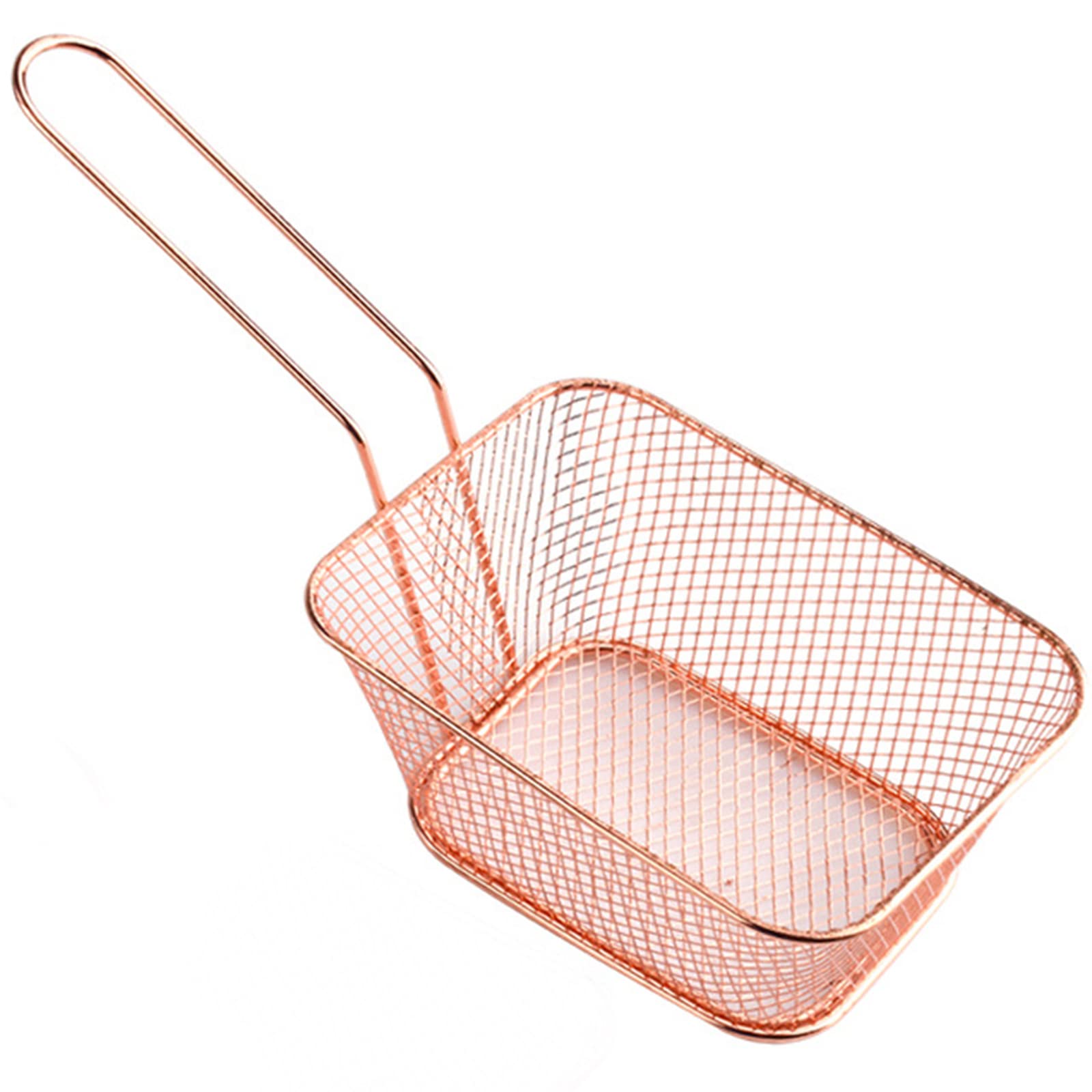 Portable Stainless Steel French Fries Basket - Mini Frying Basket Strainer for Deep Fryer, Kitchen Cooking & Chef Tools | Perfect for Home, Restaurant & Outdoor Cooking
