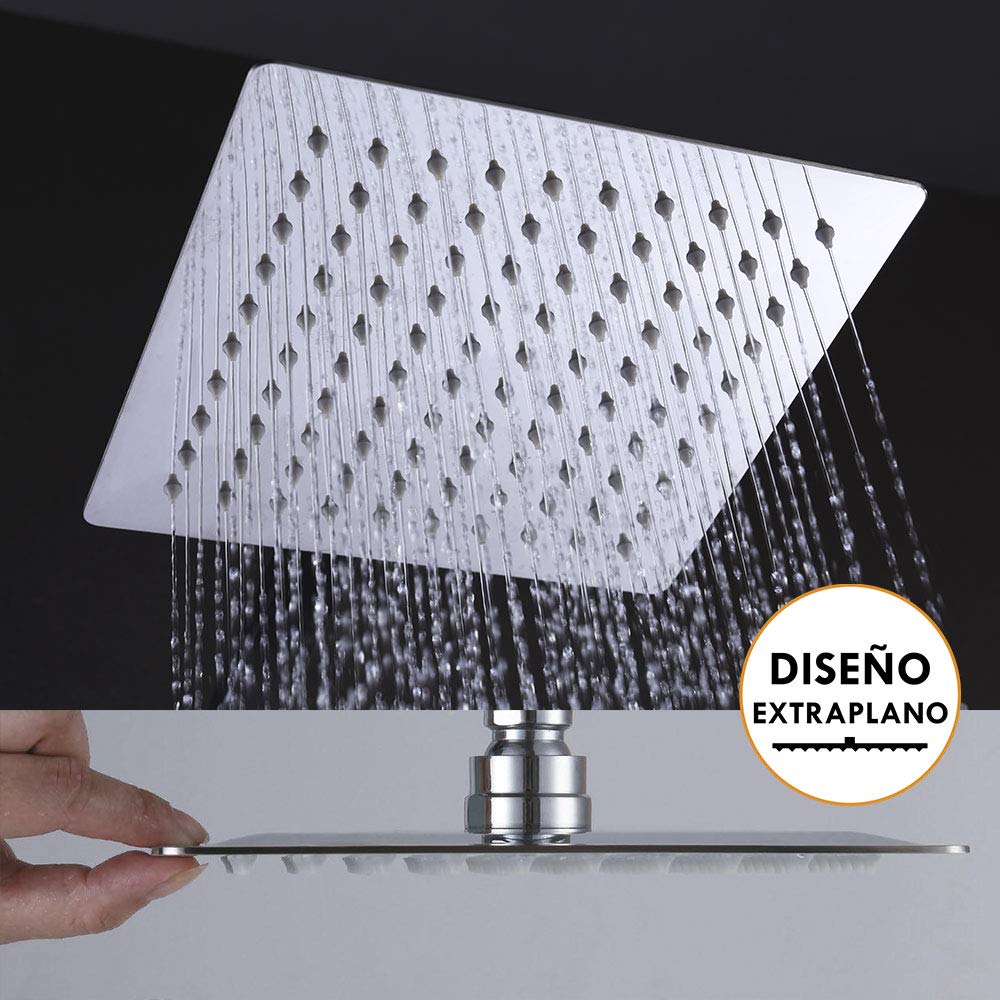 Oxen Vera - Extra Long Column Shower Mixer Faucet with Thermostatic Control - Perfect for Modern Bathroom & Spa Shower Installations