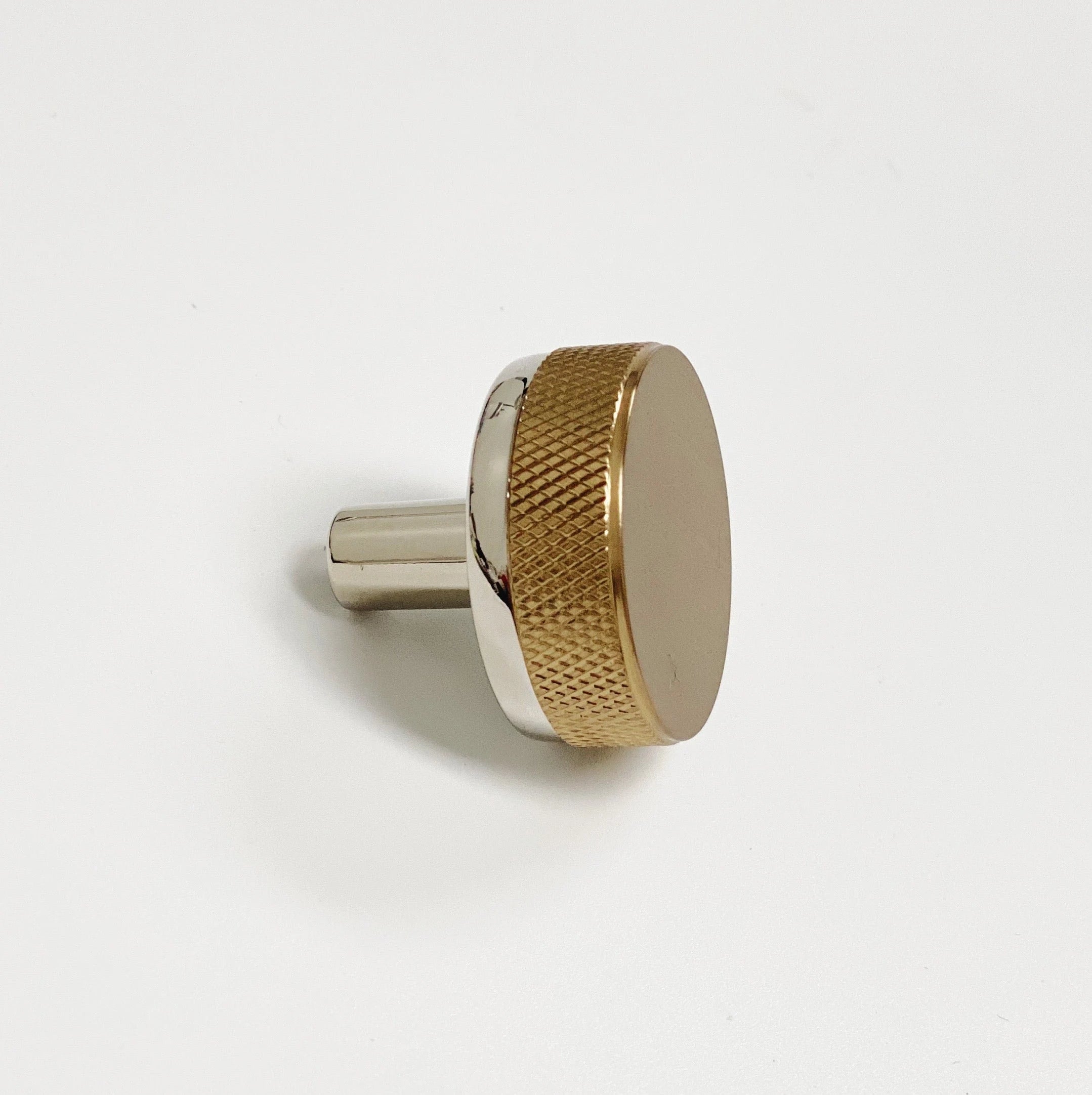 Premium Knurled Polished Nickel & Champagne Bronze Cabinet Knobs and Drawer Pulls - Elegant Hardware for Kitchen, Bathroom & Furniture Upgrade
