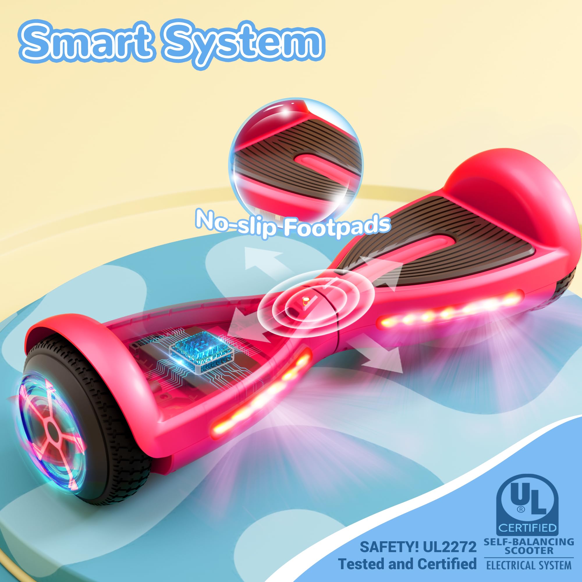 **SISIGAD Electric Scooter for Kids & Adults - Bluetooth, 6.5