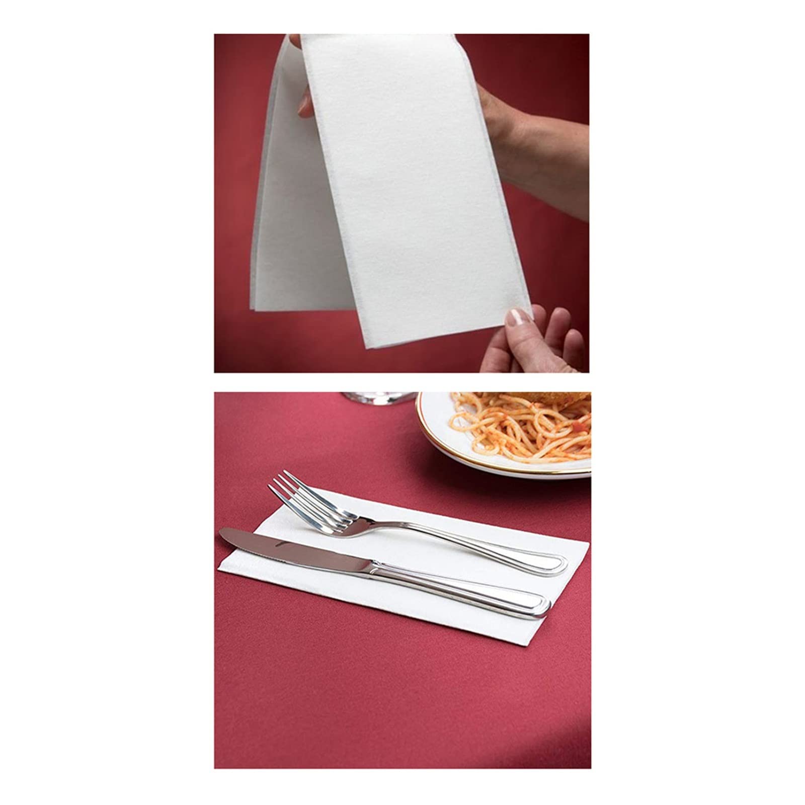 VSOLS 100pcs Disposable White Tissue Paper - Single Layer Dust-Free Napkins 30x43cm (11.8