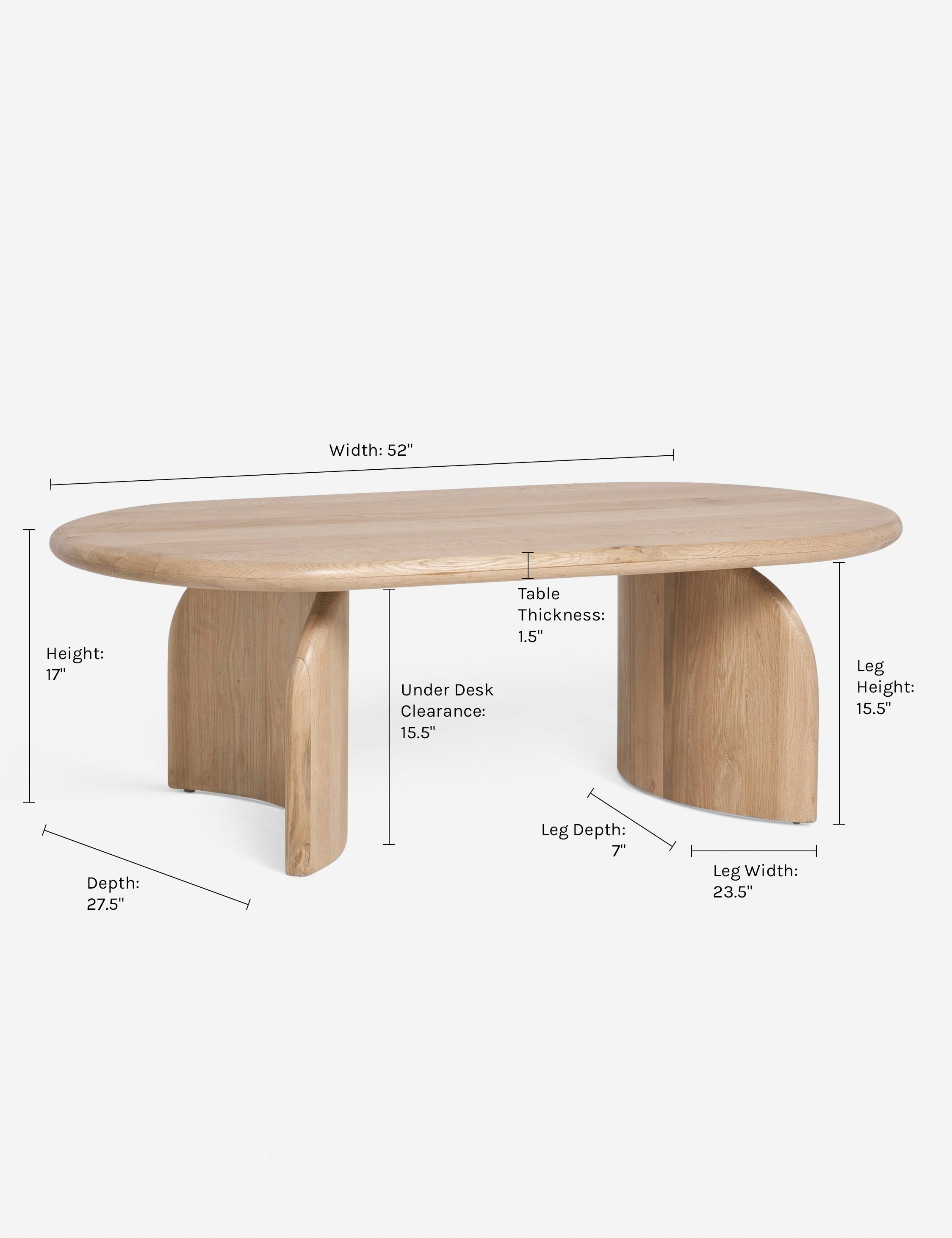 Modern Oval Coffee Table - Mid-Century Style Wooden Living Room Furniture for Small Spaces - Perfect for Apartments, Lounges & Cozy Home Decor