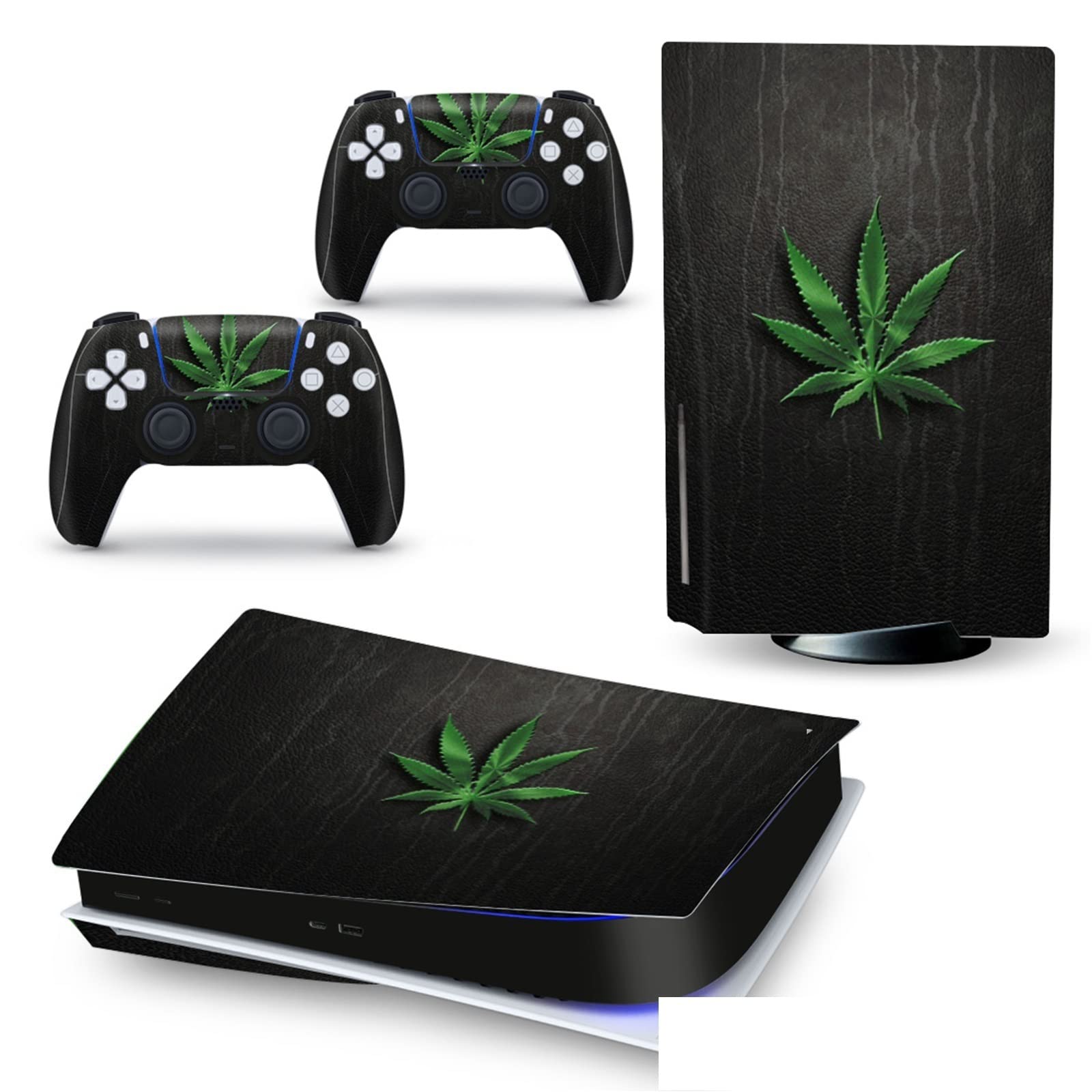 PS5 Disc Edition Skin & Controller Covers - Bubble-Free, Scratch-Resistant for Gaming Protection