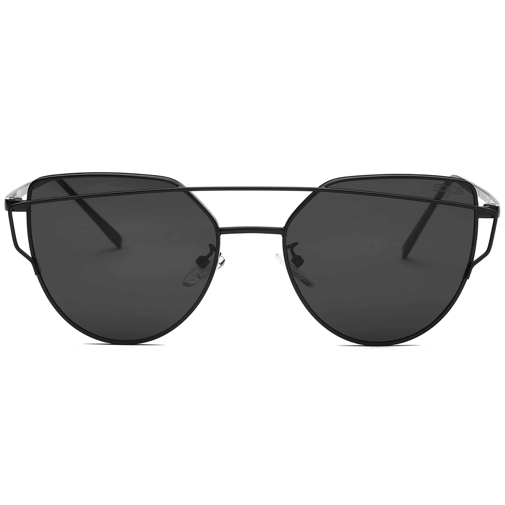 SOJOS Women's Fashion Cat Eye Sunglasses with Mirrored Lenses - UV Protection, Retro Designer Style for Driving, Beach & Outdoor Activities