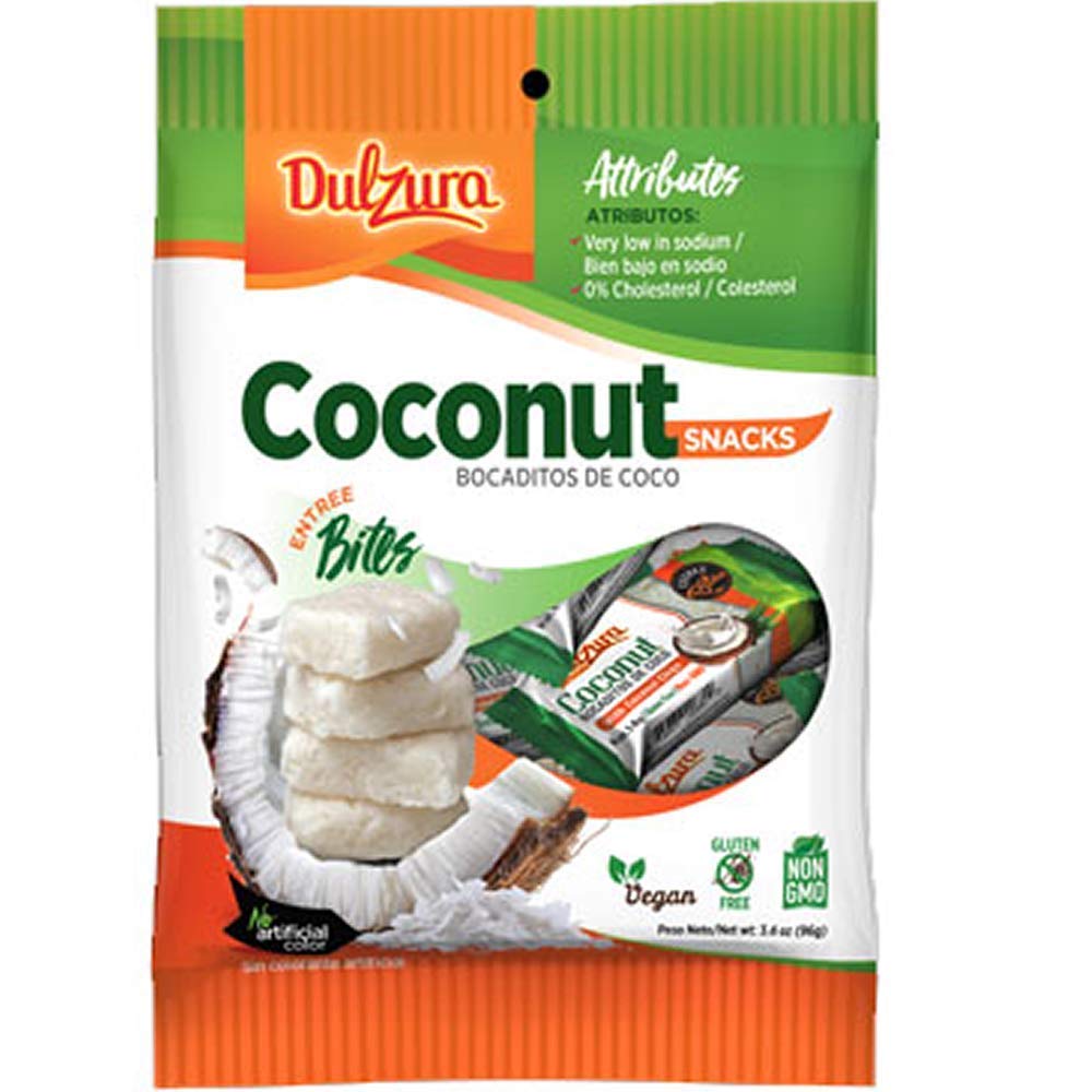 Natural Coconut Macaroon Bites - Vegan, Gluten Free, Non-GMO Coconut Snacks Individually Wrapped (Coconut & Coconut-Ginger Flavors) - Perfect for Healthy On-the-Go Snacking, Office Treats & Gift Baskets
