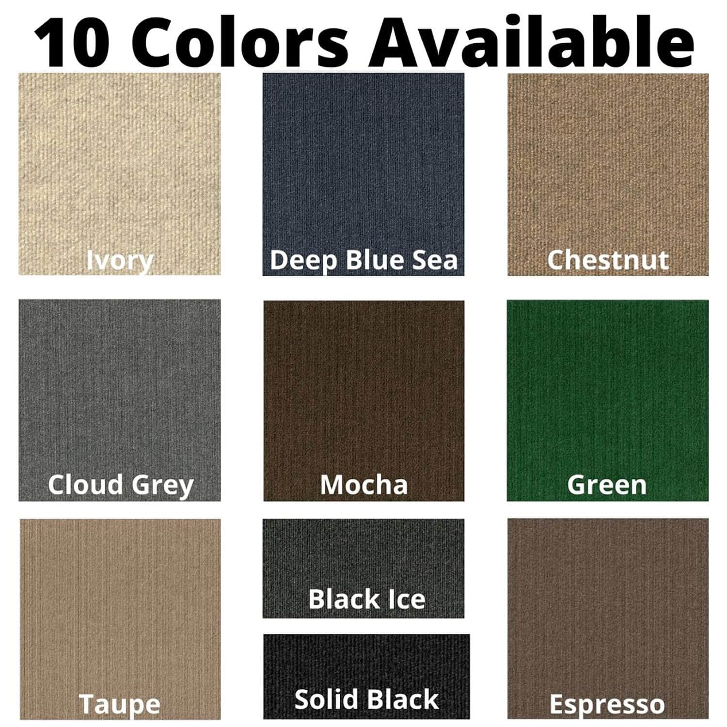 KOECKRITZ 10' x 10' Square Indoor Outdoor Carpet Rug - Soft Durable Mocha Brown - Perfect for Living Room, Patio, Deck, or Office