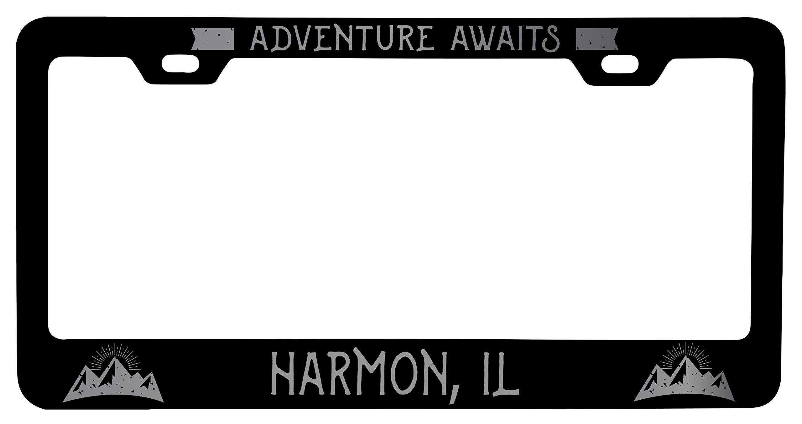 R&R Imports Laser Etched Vanity Black Metal License Plate Frame - Personalized Car Accessory for Illinois Drivers | Perfect for Gifts & Vehicle Customization