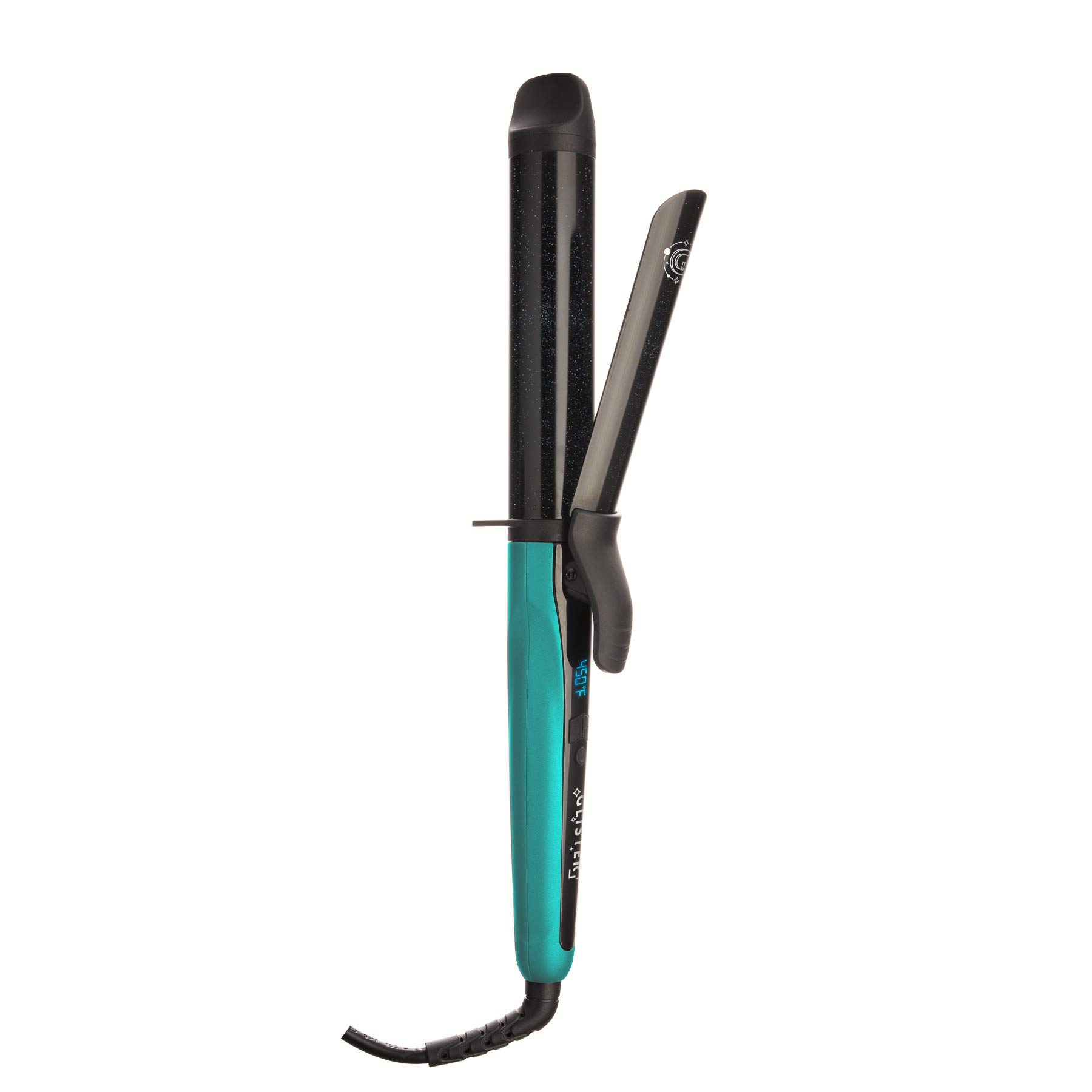 Interstellar Cosmic Digital Hair Curler - Professional Salon-Grade Curling Iron for All Hair Types | Perfect Styling Tool for Women & Girls | Great Gift Idea for Birthdays & Holidays | Use for Daily Styling, Special Occasions & Salon-Like Results at Home - Biscay Green