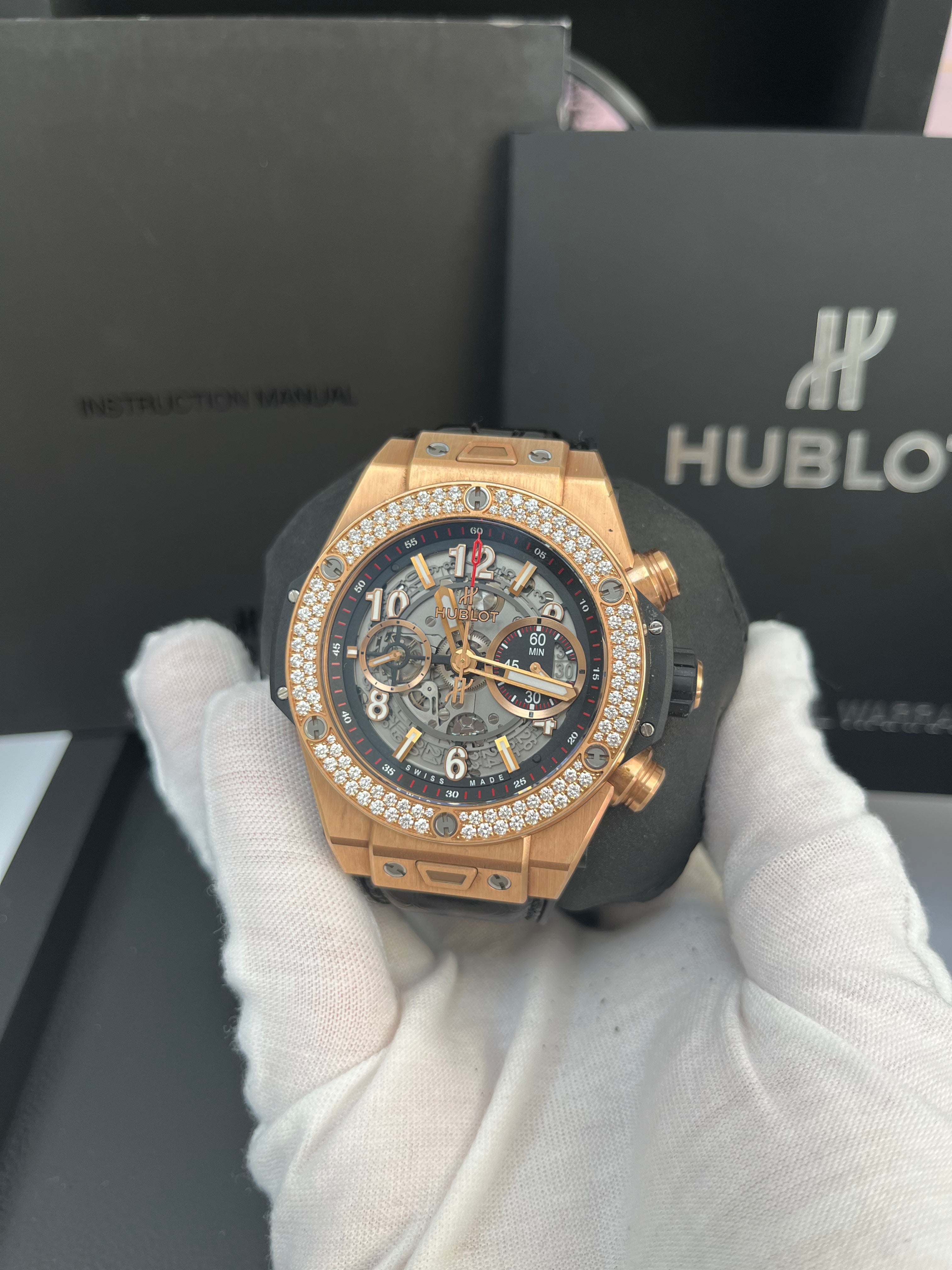 Hublot Big Bang Unico 45mm King Gold Men's Automatic Watch with Silver Dial - Ref 411.OX.1180.RX.1104 | Luxury Swiss Timepiece for Business, Gala & Special Occasions
