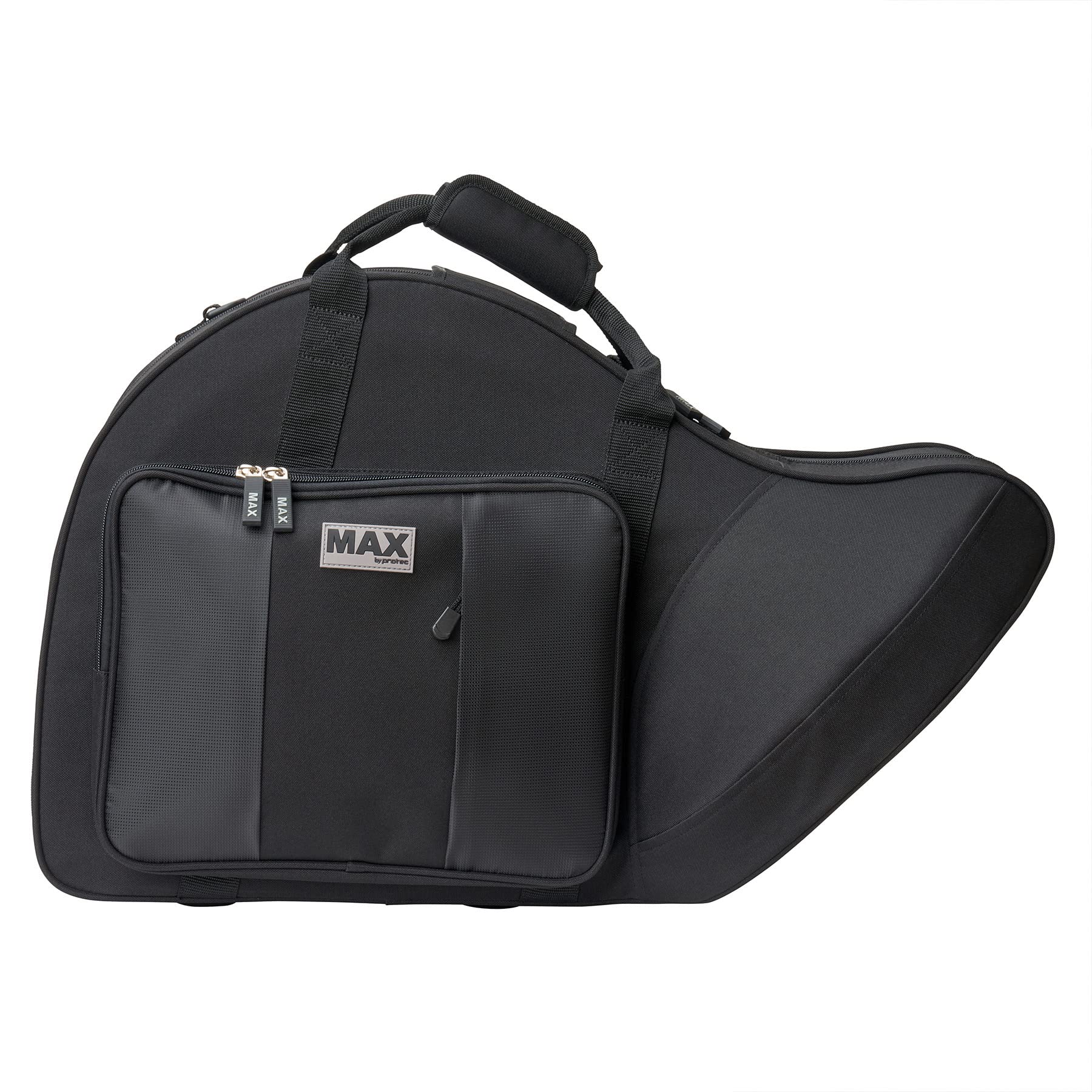 Protec MAX MX316CT Contoured French Horn Case - Durable Black Protective Cover for Band & Orchestra | Perfect for Travel, Storage & School Performances