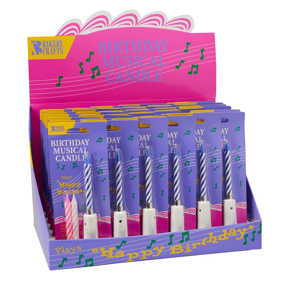 Happy Birthday Cake Topper Decor Set - 36pcs Musical Candles & Cake Decorations for Birthday Parties, Weddings, Baby Showers & Special Celebrations