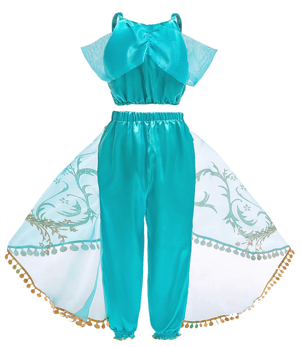 Jurebecia Princess Costume for Girls - Elegant Blue Halloween Dress, Birthday Party Outfit, Role Play Fancy Dress for Kids | Perfect for Halloween, Birthday Parties, Dress-Up Play & Themed Events