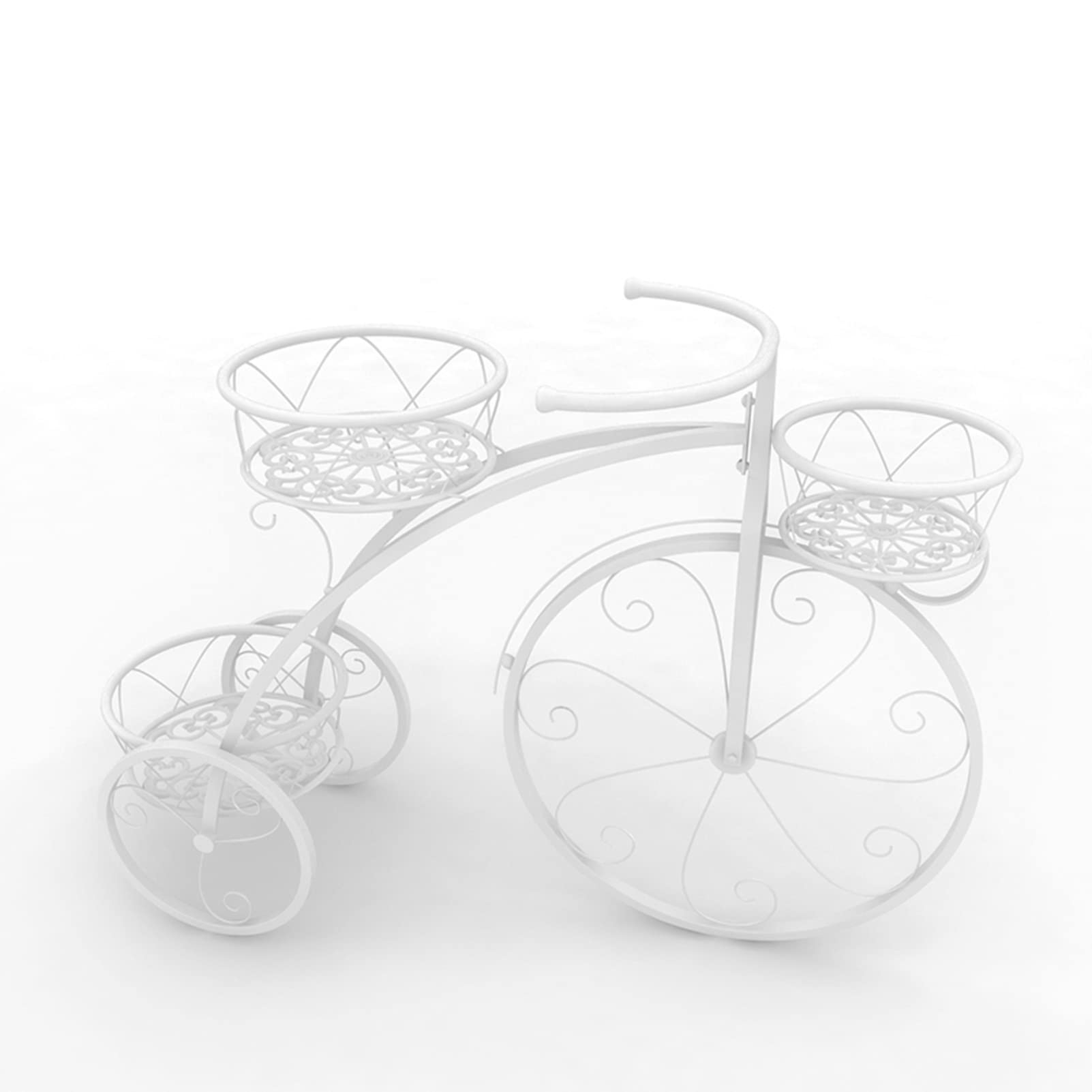 Vintage Metal Tricycle Plant Stand - Rustic Flower Pot Holder for Indoor & Outdoor Garden Decor - Perfect for Balcony, Patio, and Terrace Plant Display - Ideal Gift for Plant Lovers