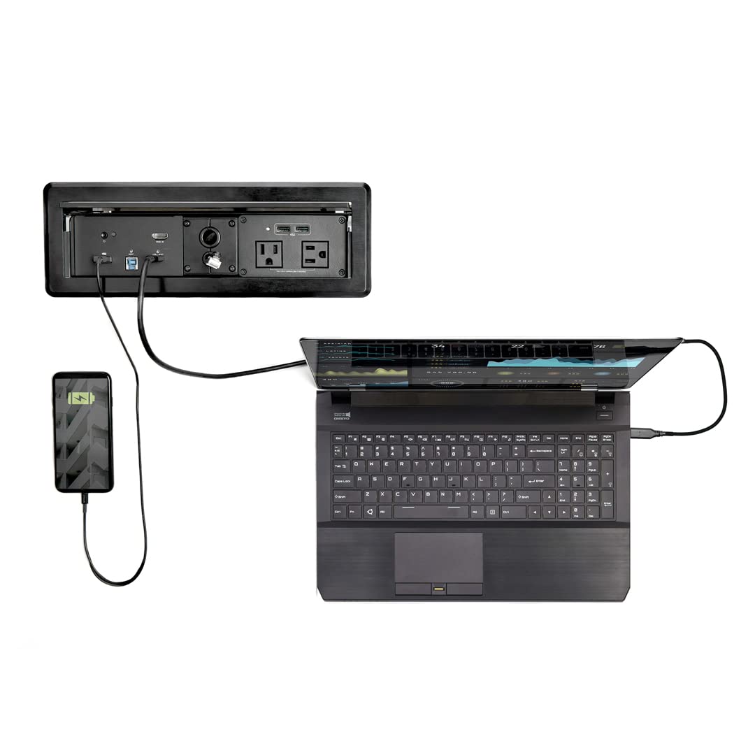 StarTech.com 4K USB-C & USB-A Docking Station for Conference Rooms - 4K HDMI, 60W USB-C Power Delivery, 4 USB Ports, Gigabit Ethernet (MOD4DOCKACPD) - Ideal for Office Meetings, Video Conferencing & Multi-Device Connectivity