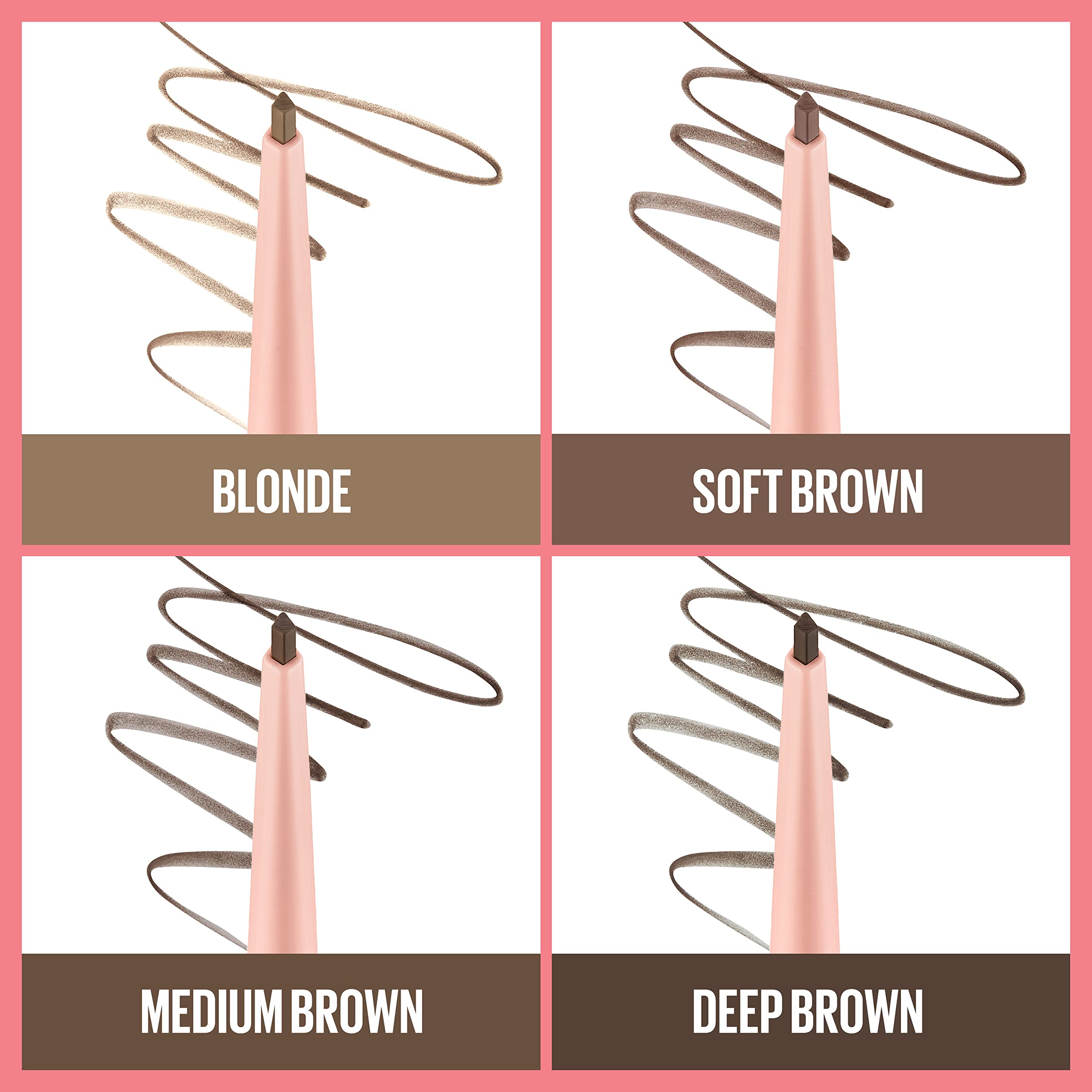 Maybelline Total Temptation Eyebrow Definer Pencil - Waterproof Eyebrow Pencil for Natural Looking Brows, Blonde Shade, 1 Count - Perfect for Everyday Makeup & Eyebrow Grooming