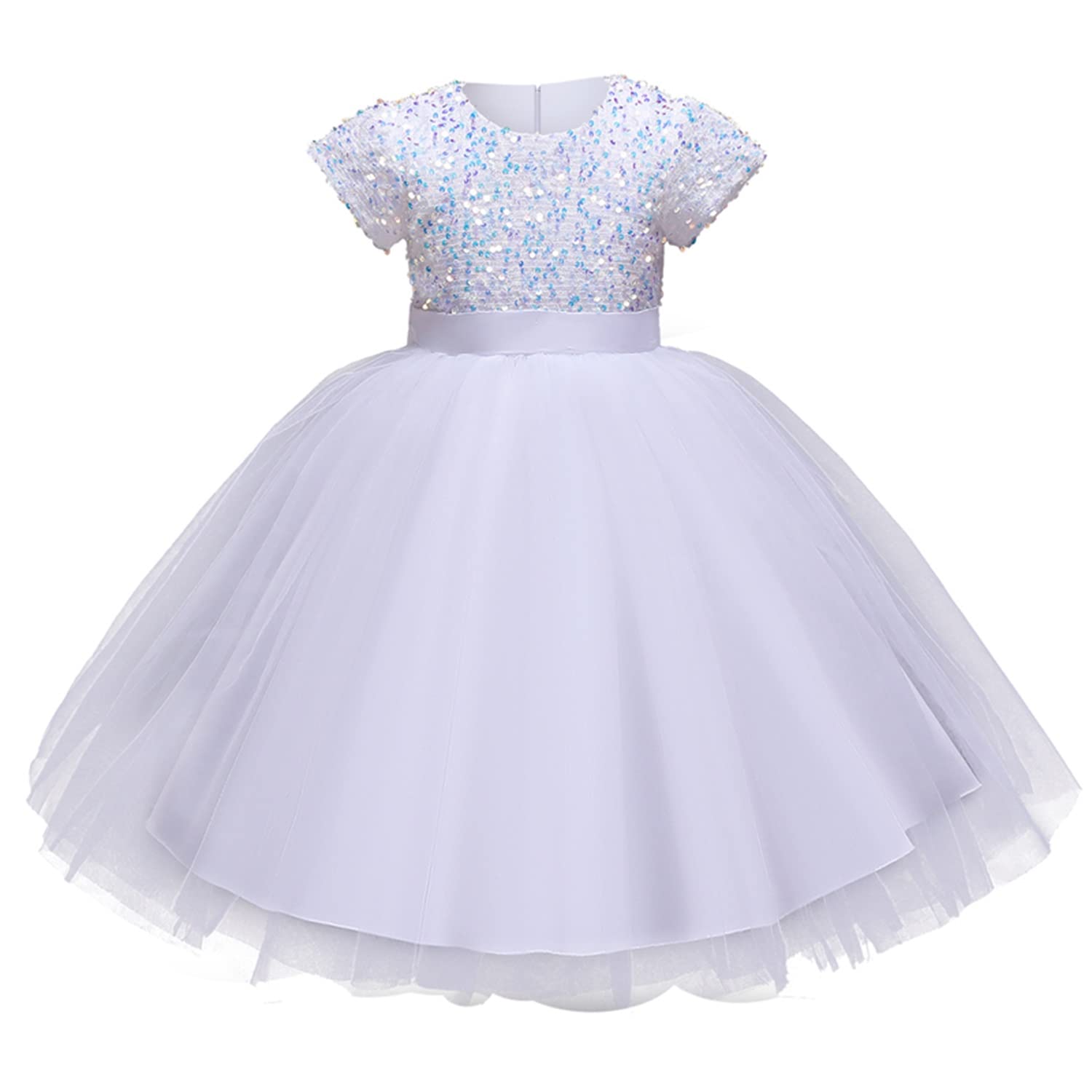 NNJXD Girls Ruffled Lace Party Dress for Weddings & Special Occasions - Perfect for Birthday Parties, Pageants, and Formal Events