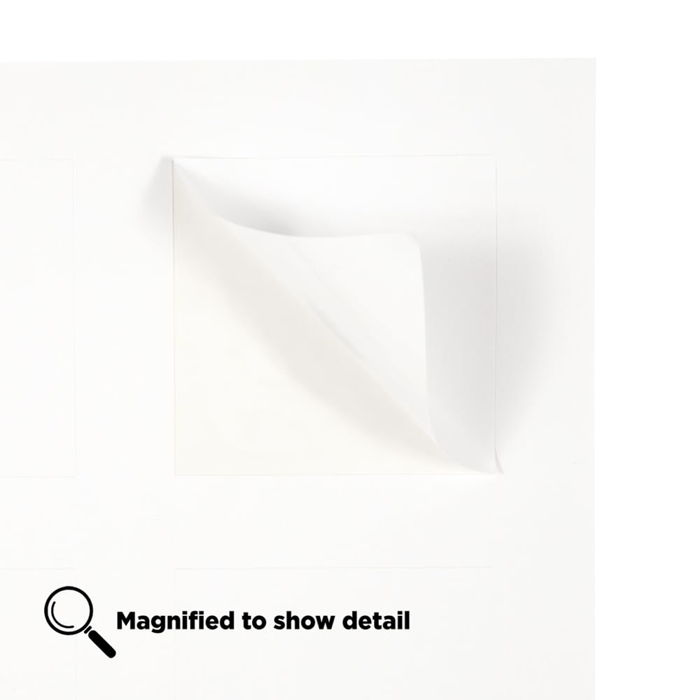 JAM PAPER 2x2 Square White Labels - 120/Pack for Organizing & Storage