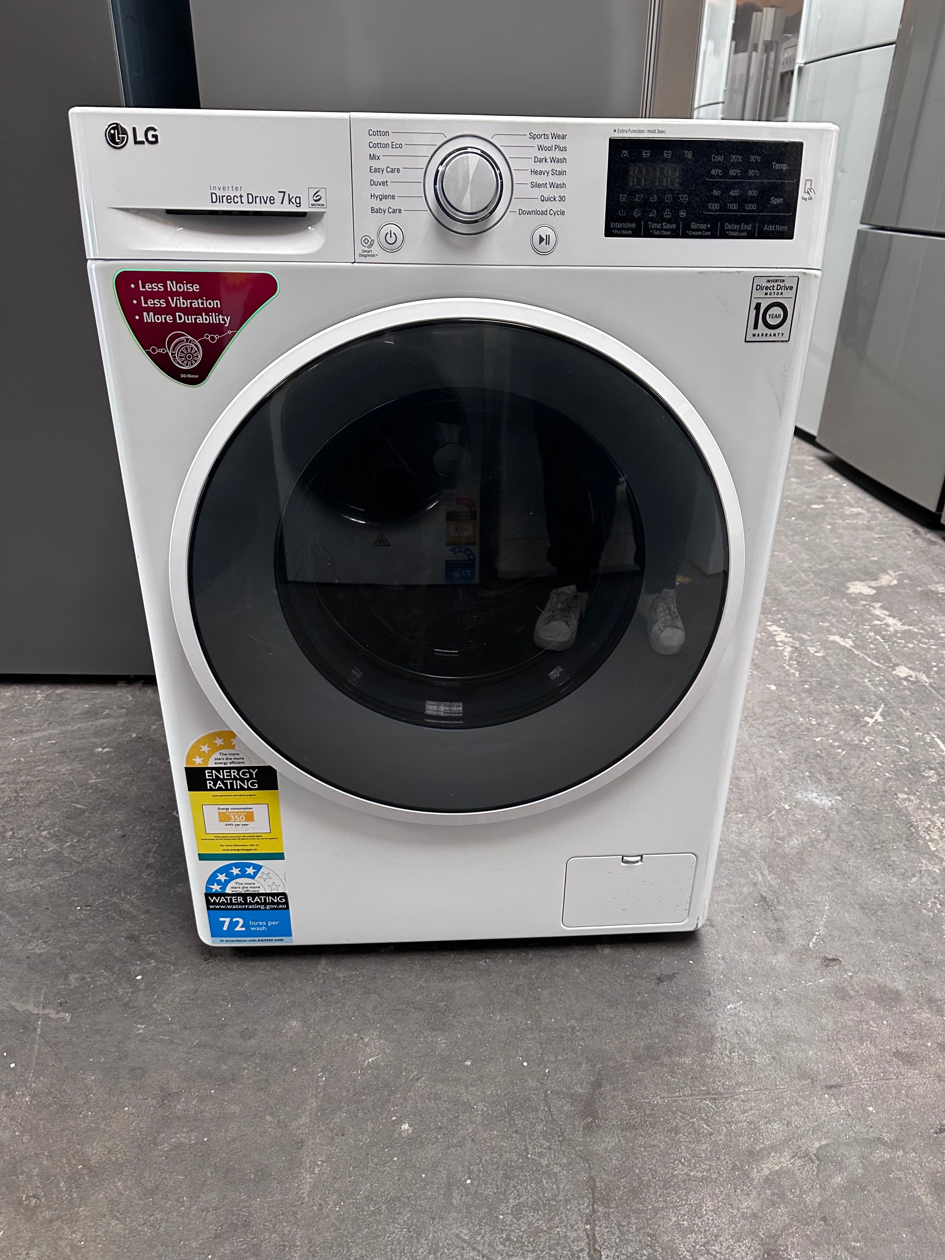 LG 7kg Front Load Washing Machine [Certified Refurbished] - Perfect for Apartments, Small Homes & Laundry Rooms | Energy Efficient & Space Saving