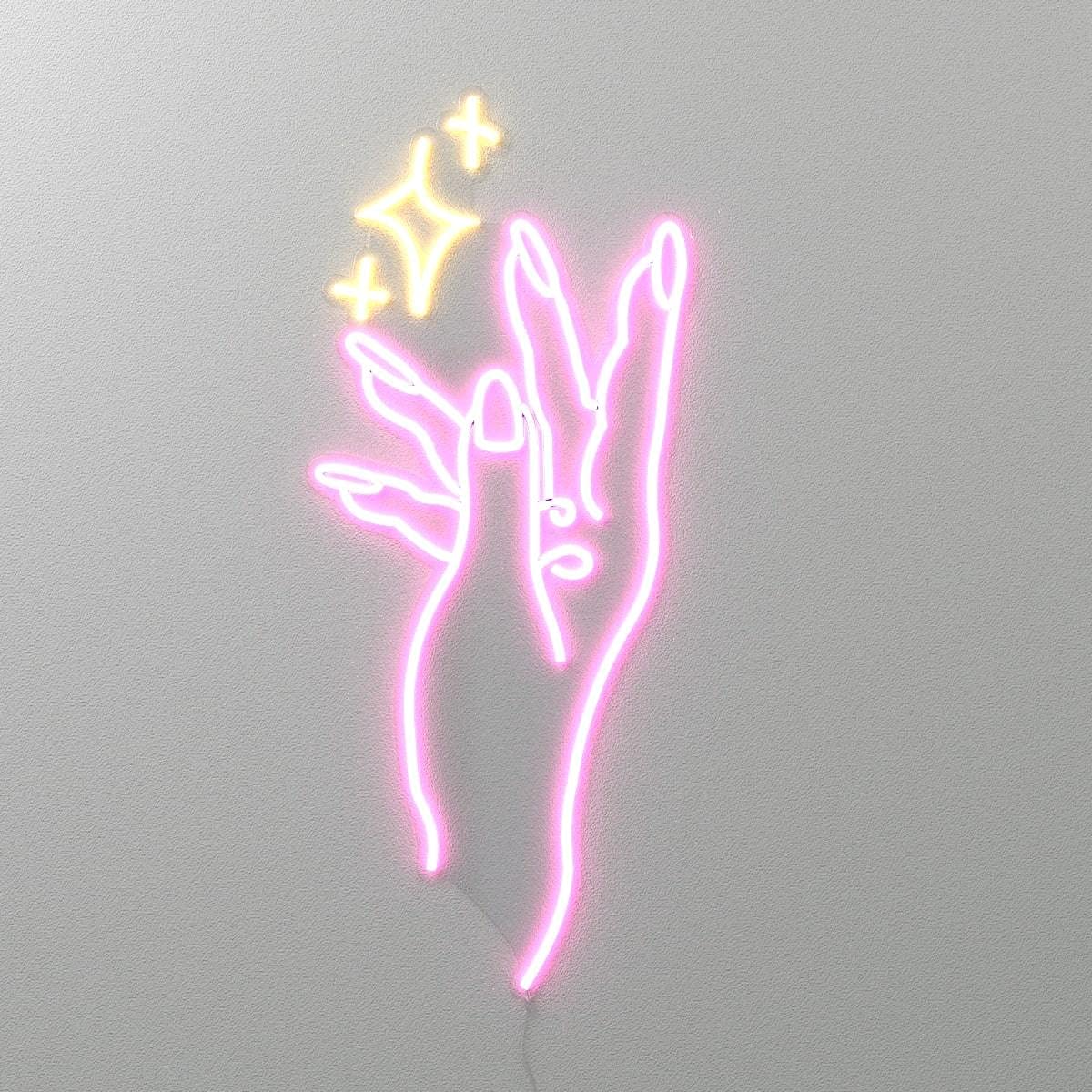 24x10.3 Inch Vivid LED Neon Sign - Sass Hand by Girl Beer Wall Decor, Super Bright Custom Neon Light for Bar, Home, or Office