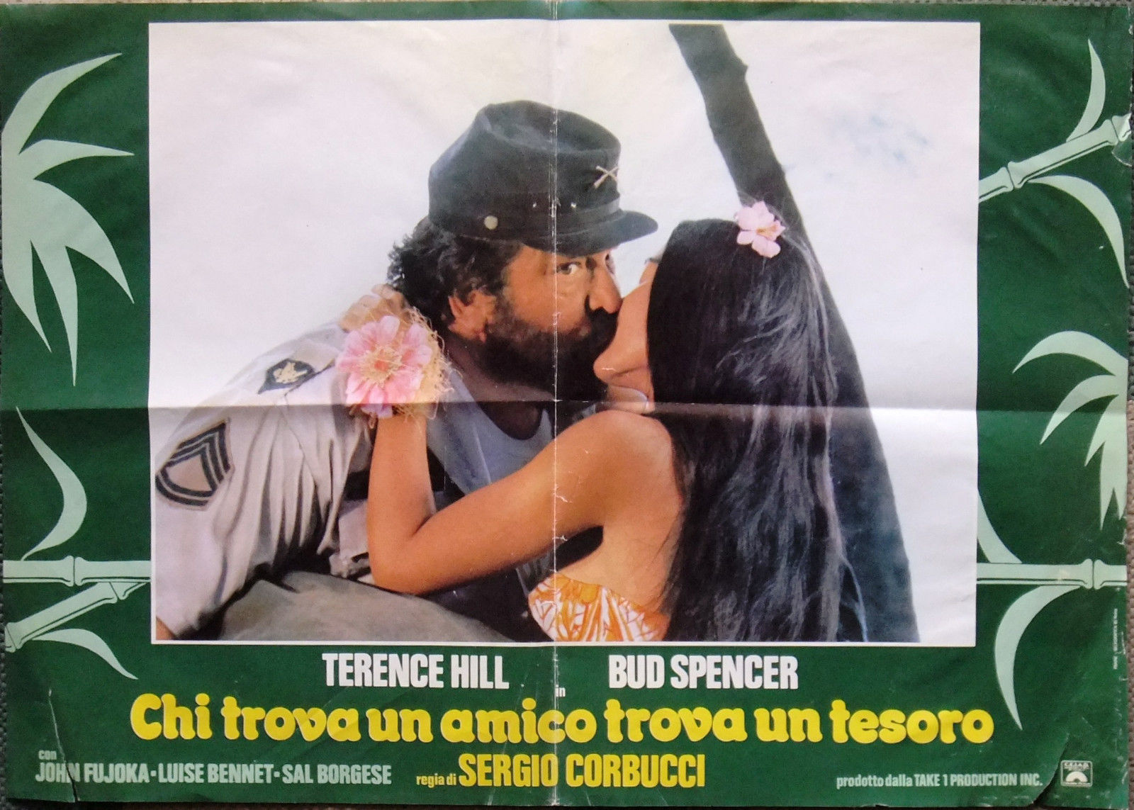 Vintage Italian Movie Poster Set of 2 - 'Chi Trova un Amico Trova un Tesoro' (1981) 80s Cinema Collectible - Perfect for Film Memorabilia Displays & Italian Decor