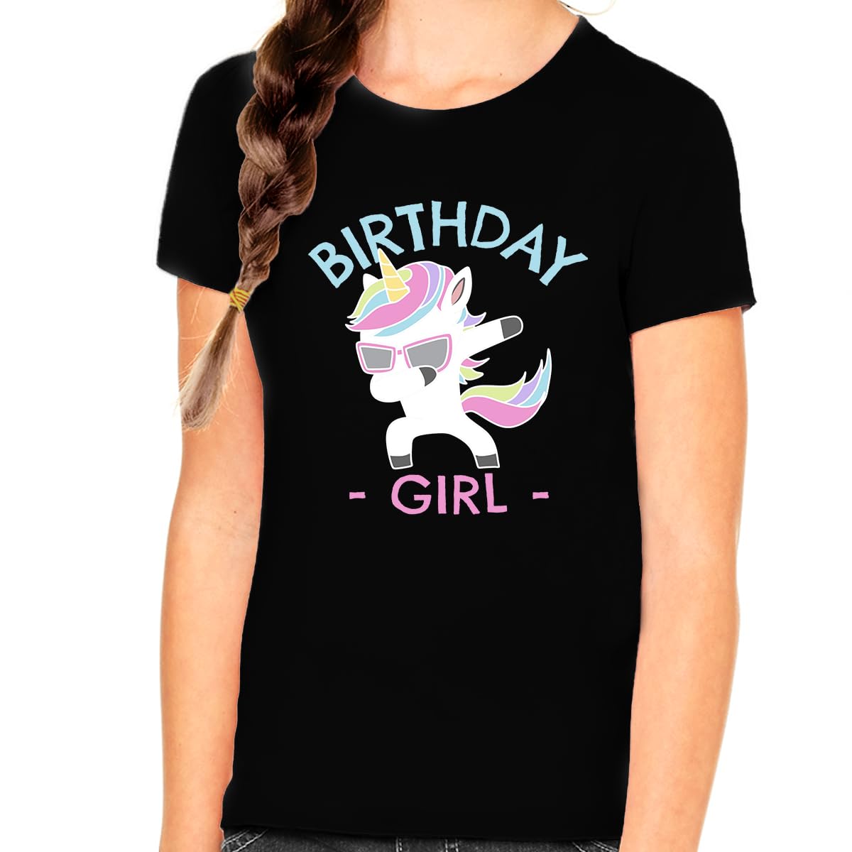 Birthday Shirt for Girls - Cute Unicorn Dab Design | Perfect Birthday Gift for Girls | Great for Birthday Parties & Celebrations