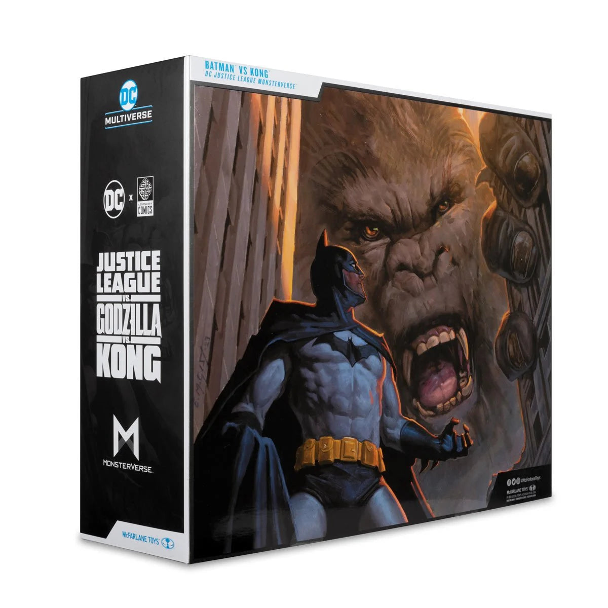 Batman vs. Kong & Justice League vs. Godzilla DC Multiverse Action Figure 2-Pack Set - Collectible Superhero & Monster Figures for Display, Gifts & Battle Scenes