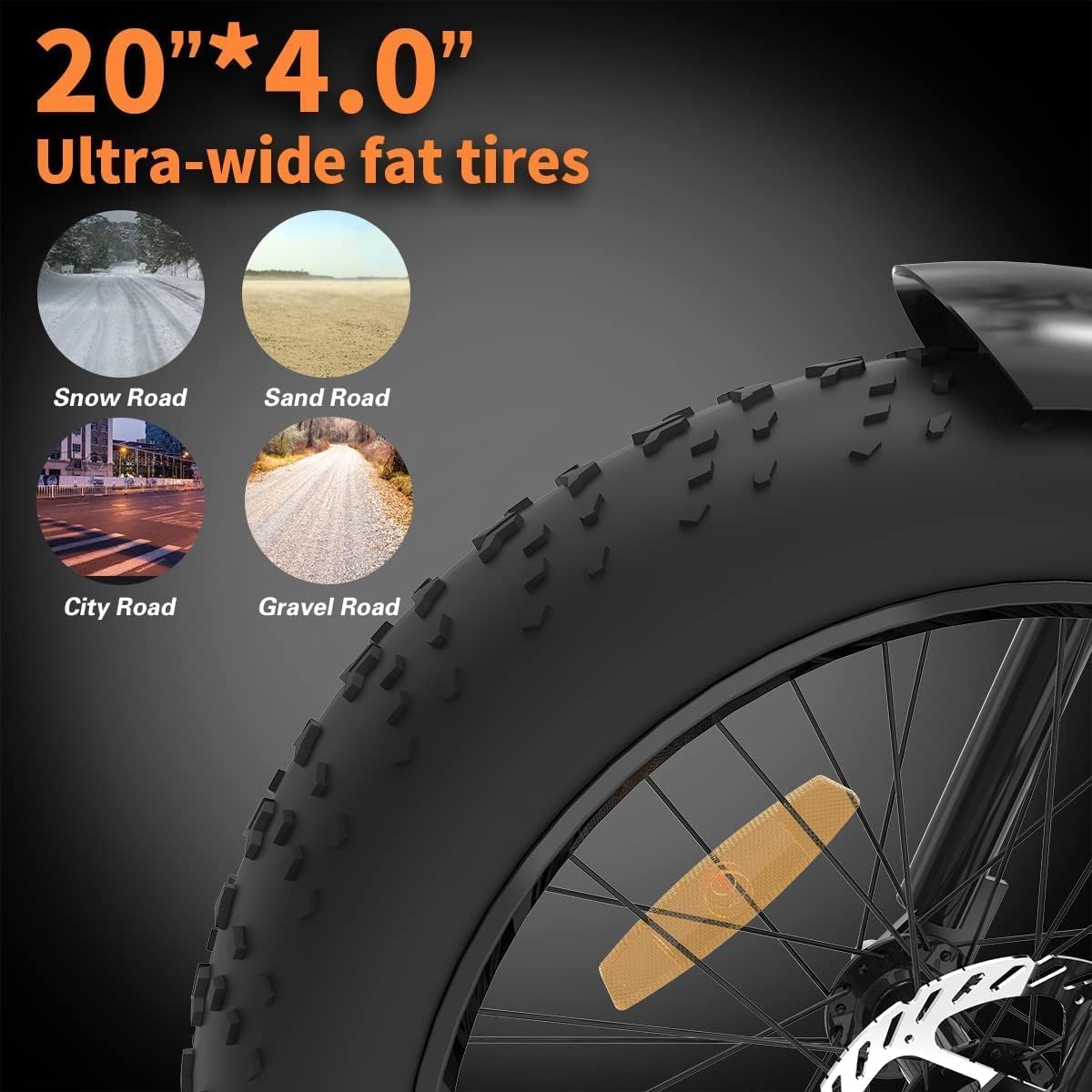 Aostirmotor 500W Folding Electric Bike for Adults - 20