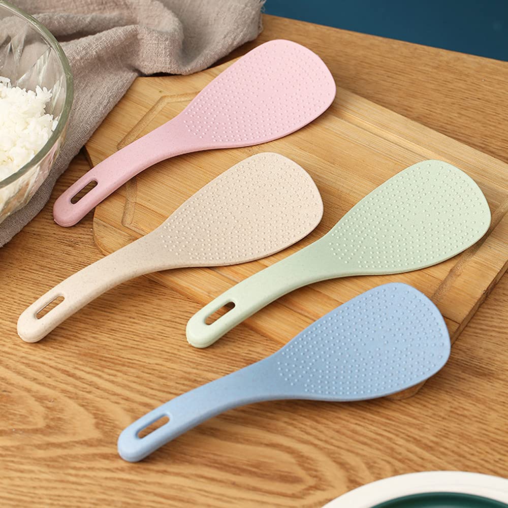 Vctitil Rice Paddle - Wheat Straw Non-Stick Rice Spoon, Rice Scooper & Cooker Shovel - Eco-Friendly Kitchen Utensil for Cooking, Serving & Meal Prep - Perfect for Rice Cookers, Stirring & Serving Dishes