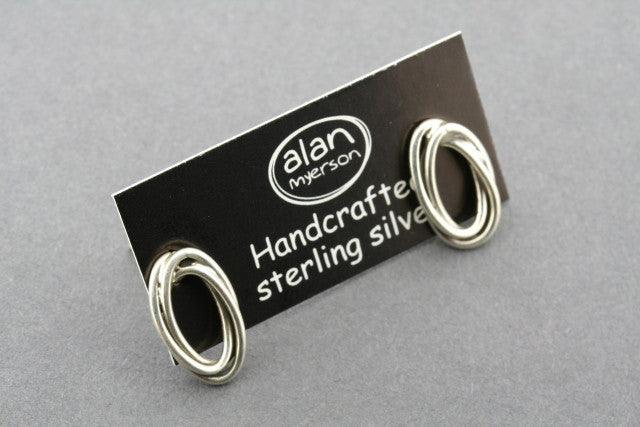 Oval Knot Stud Earrings for Women - Minimalist Gold & Silver Dainty Studs - Perfect for Everyday Wear, Office & Date Night
