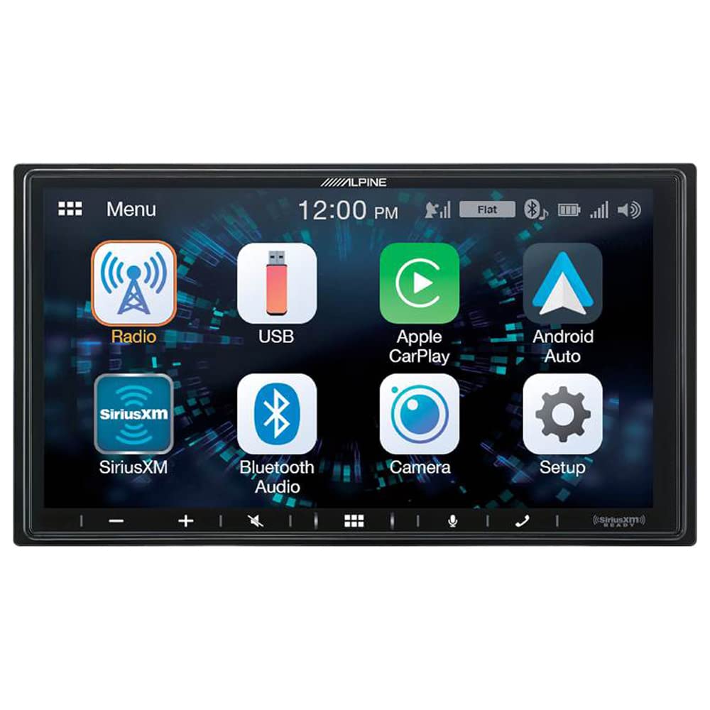 DIAS Alpine iLX-W650 Digital Media Receiver with Apple CarPlay & Android Auto - Bluetooth, HD Radio, USB Port + Backup Camera - Perfect for Car Audio Upgrade & Hands-Free Driving