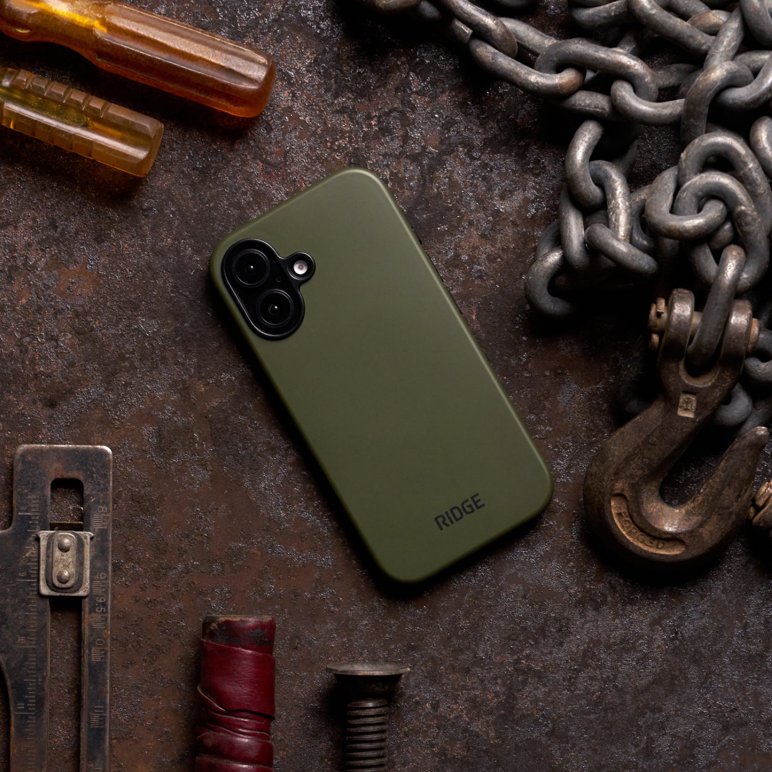 Premium Matte Olive Phone Case for iPhone 16 - Slim Protective Cover with Anti-Slip Grip - Perfect for Everyday Use, Work & Travel