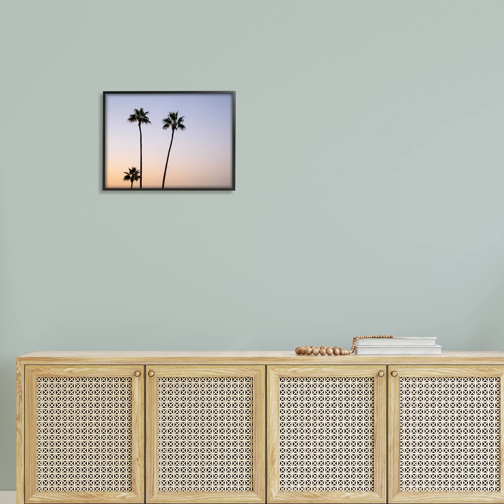 Stupell Industries Tropical Tall Palm Trees Sunrise Sunset Photography Wall Art - Kathy Mansfield Design - Perfect for Beach House, Living Room & Bedroom Decor