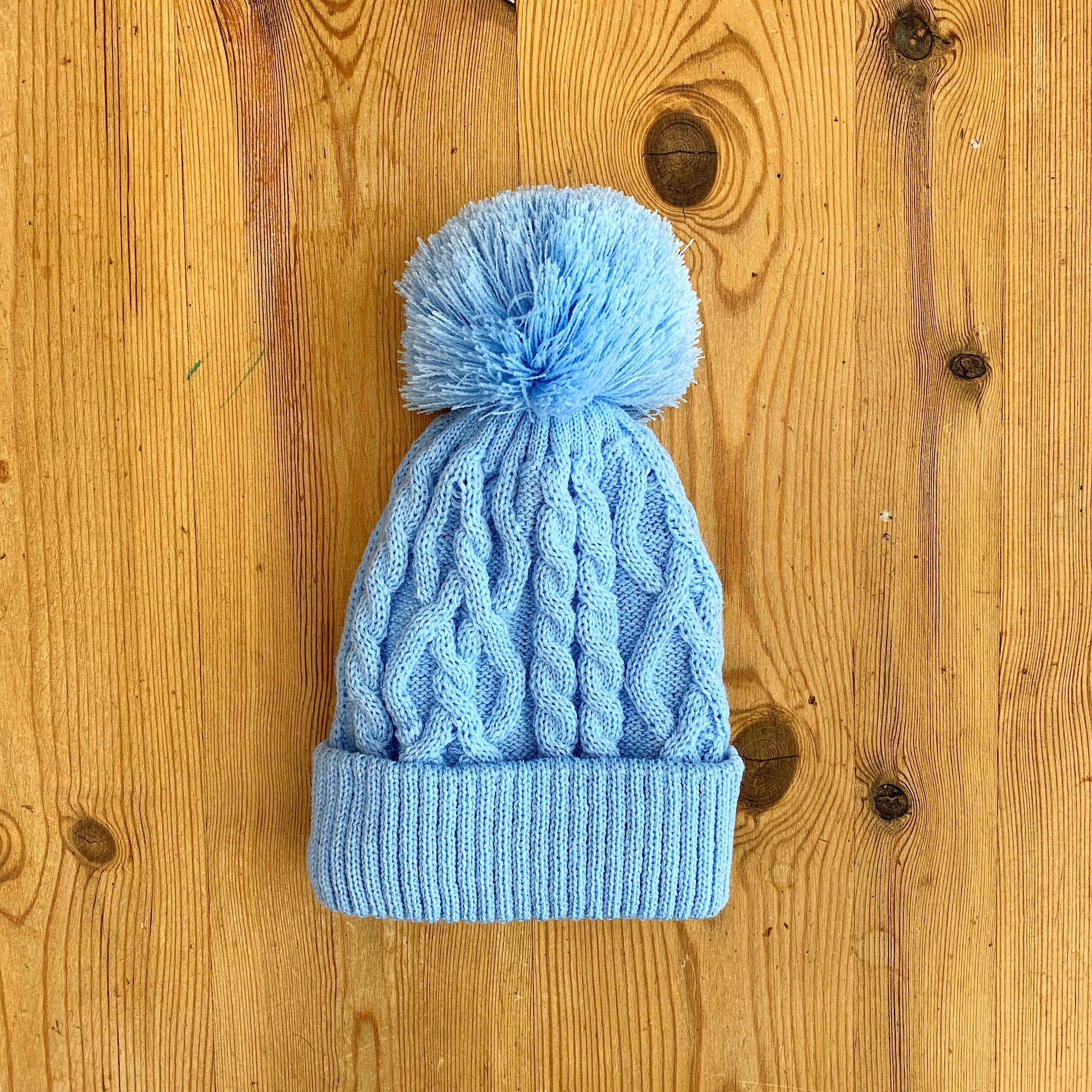 Cozy Cable Knit Pom Pom Beanie - Winter Warm Knitted Hat for Women & Men - Perfect for Snow Days & Outdoor Activities