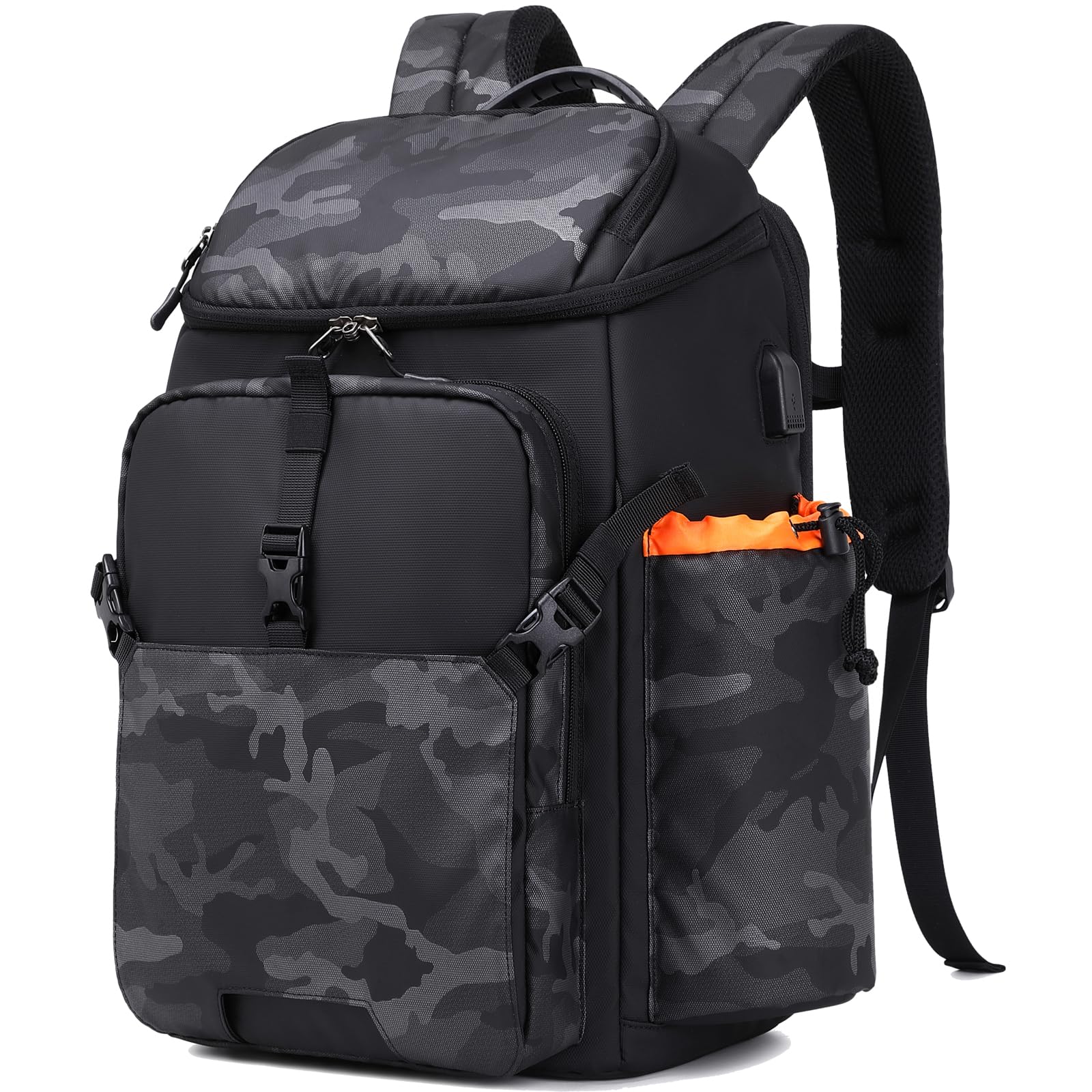 Professional DSLR/SLR/Mirrorless Camera Backpack for Photographers - Large Waterproof Photography Bag with Laptop Compartment & Tripod Holder (Orange) - Perfect for Travel, Hiking & Outdoor Photography