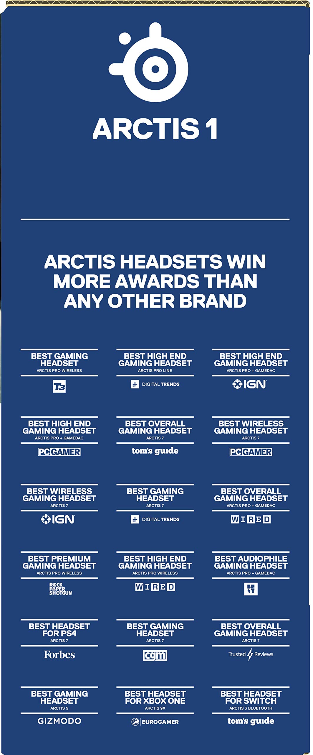 SteelSeries Arctis 1 Wireless Gaming Headset - Multi-Platform Compatible (PS5, PS4, PC, Xbox, Switch, Mobile) with Detachable ClearCast Mic - Perfect for Competitive Gaming & Streaming
