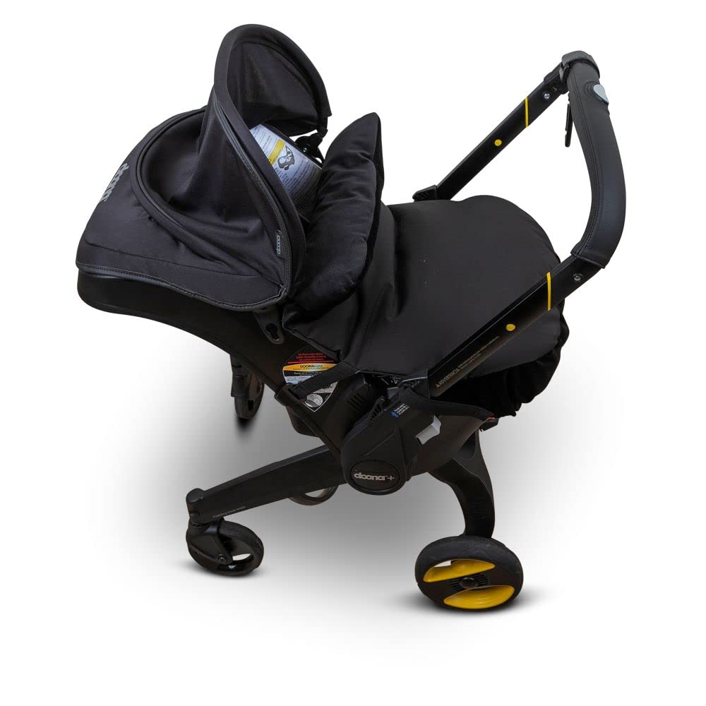 Doona Car Seat Winter Bunting Footmuff - Trendy Stroller Blanket Cover for Baby & Infant - Warm Weather Protector for Newborn Boy & Girl - Black - Perfect for Cold Weather Outings & Stroller Walks