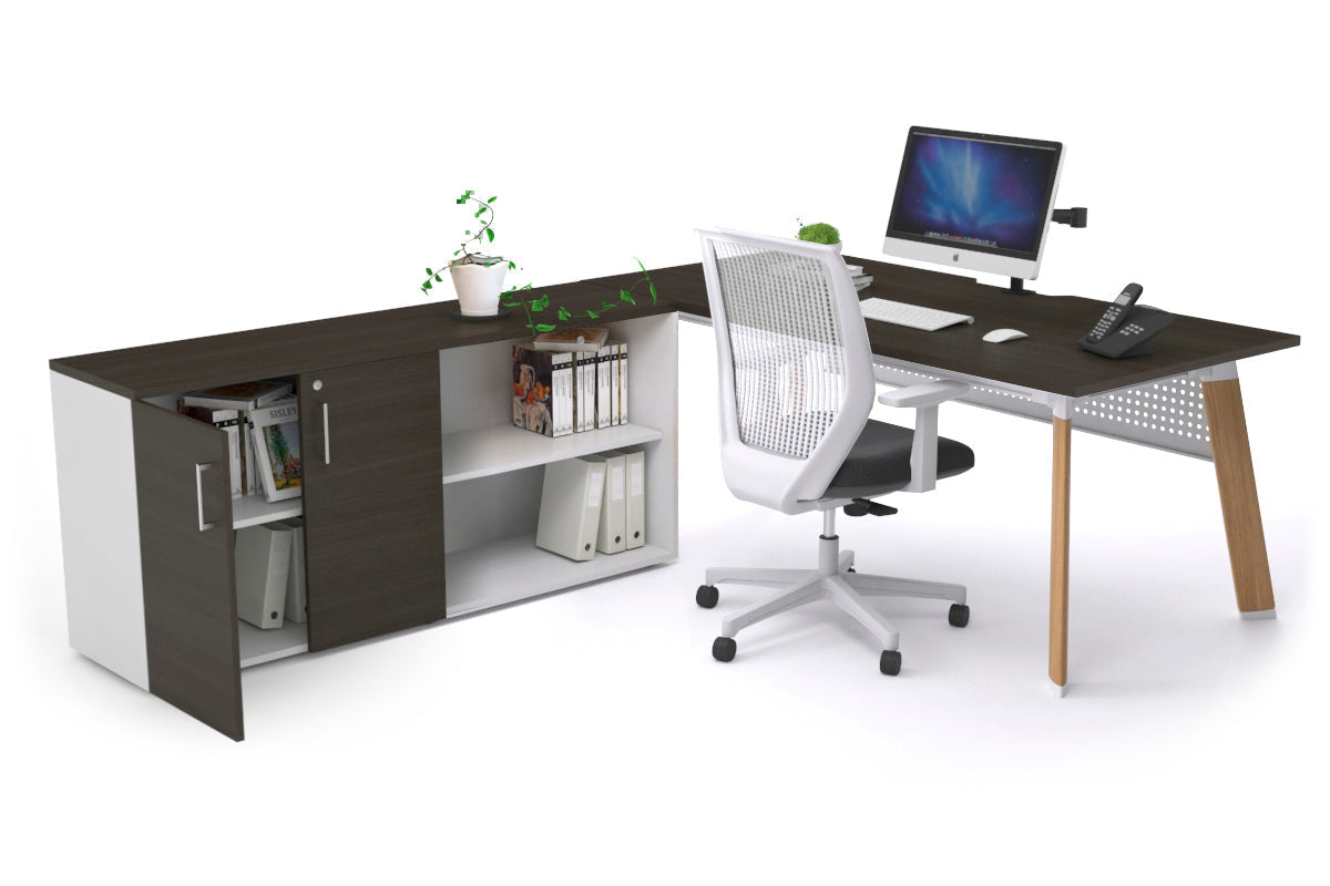 Switch Executive Wood Imprint Frame with Uniform Spine - 1800L x 800W with Cable Scallop | Perfect for Office Desks, Conference Rooms & Home Workspaces