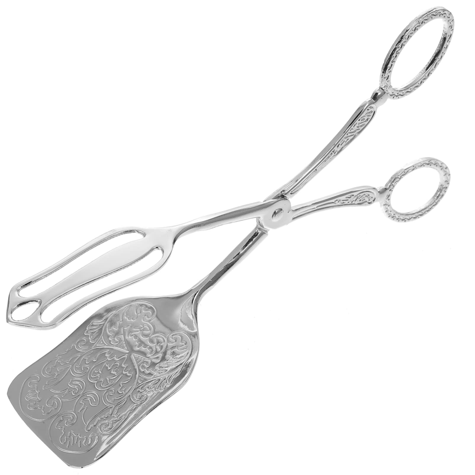 **Stainless Steel BBQ Tongs for Grilling - Heavy Duty Food Tongs for Steak, Cake, Bread, Buffet - Non-Slip Kitchen Cooking Clamps - Perfect for BBQ, Camping, and Outdoor Cooking**