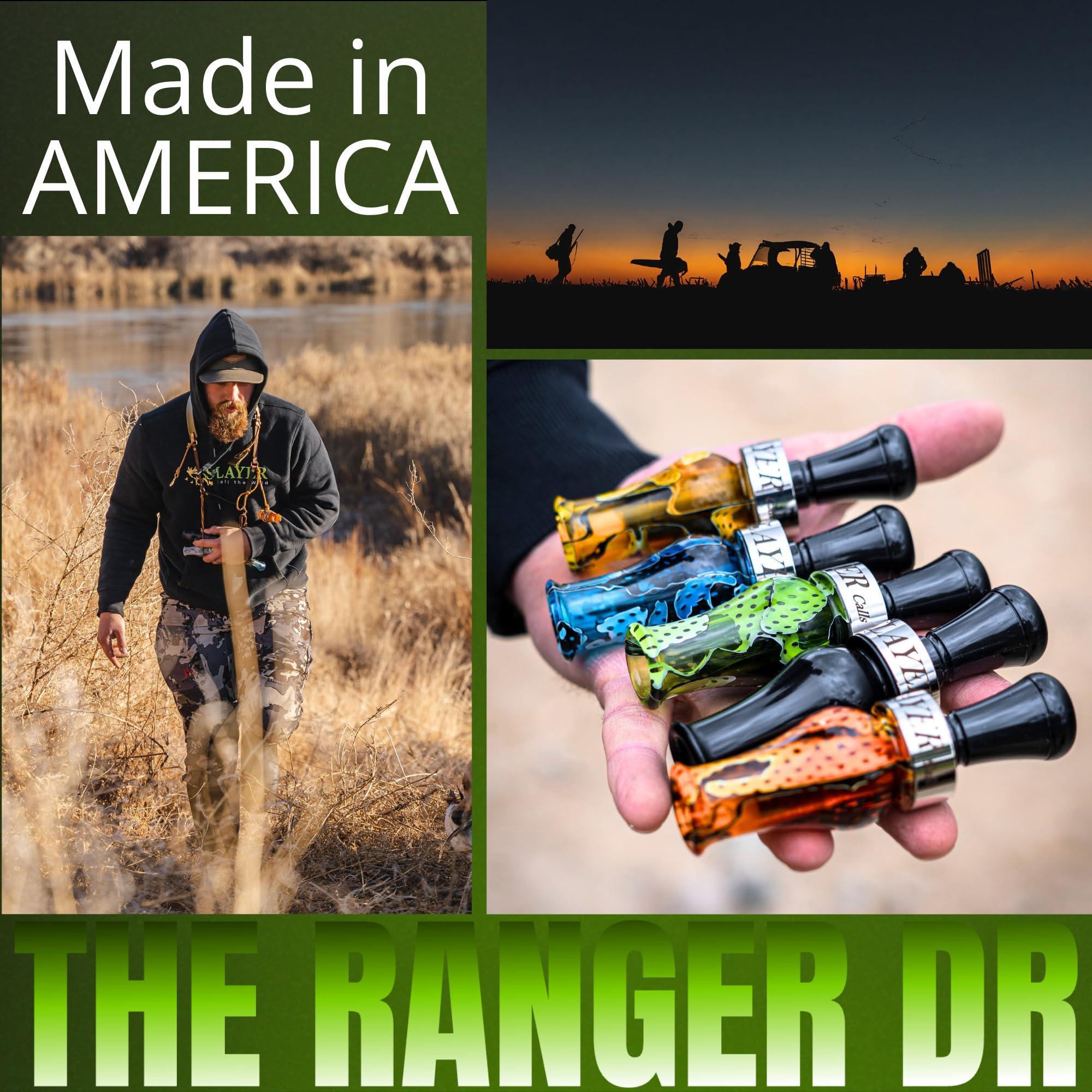 Premium Double Reed Duck Call for Mallard Hunting - Realistic Sound & Superior Tone - Loud & Controllable Waterfowl Call - Best Duck Hunting Accessories for Wetlands, Marshes & Field Hunting