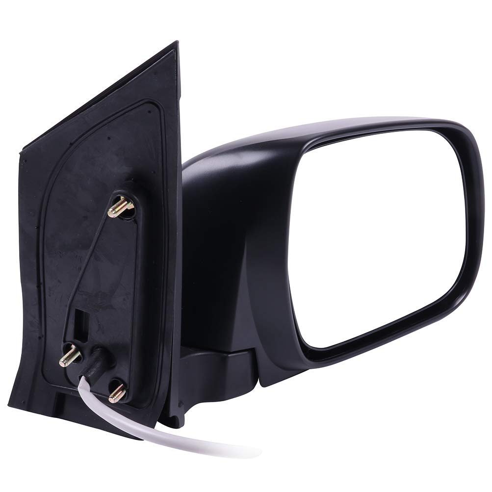 SCITOO Right Side View Mirror for 2004-2010 Toyota Sienna - Manual Folding Non-Heated Passenger Side Replacement Mirror (Black, Part# TO1321201) | Durable Exterior Mirror for Safe Driving & Parking Assistance