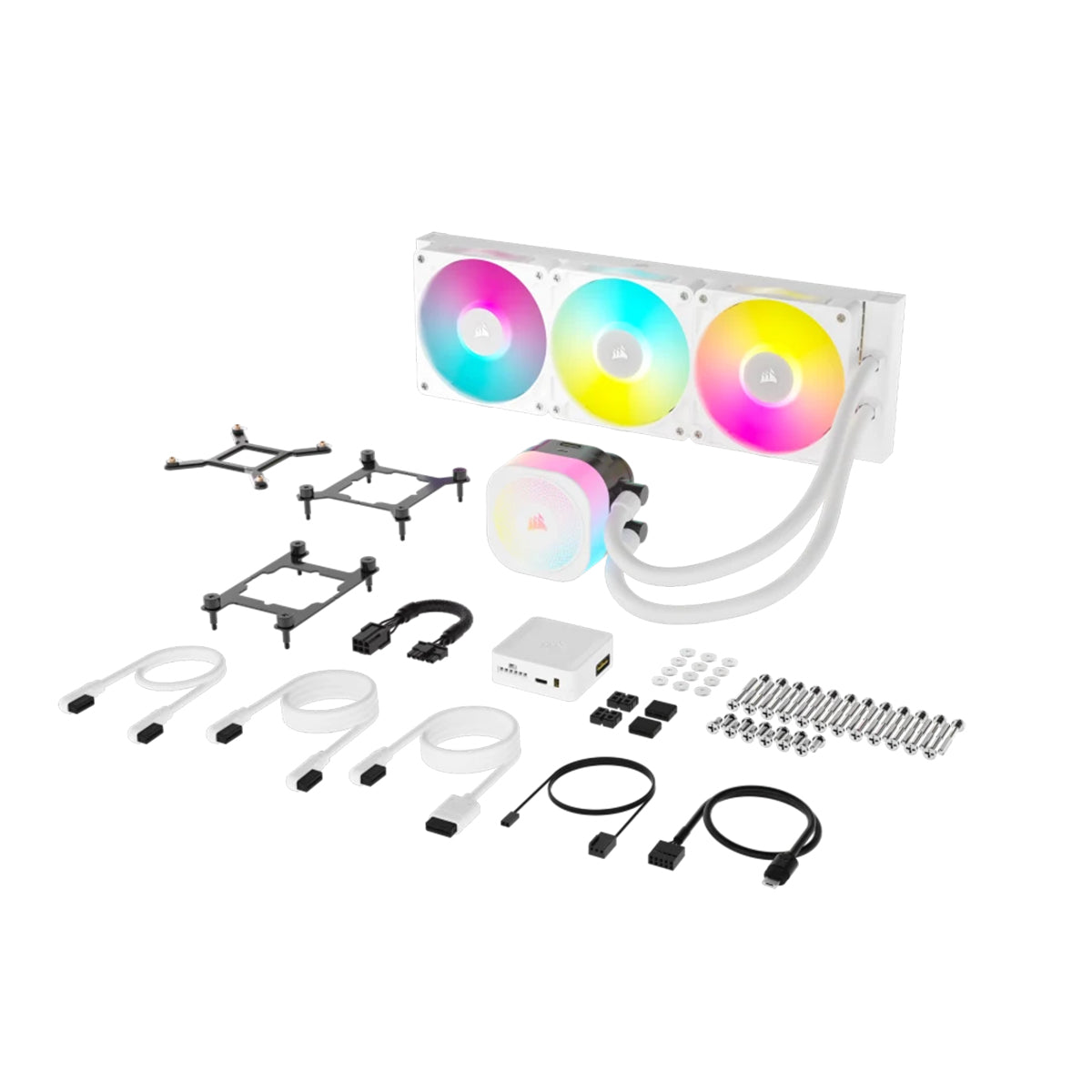 Corsair iCUE LINK TITAN 360 RX RGB White 360mm AIO Liquid CPU Cooler - Premium RGB Water Cooling System for Gaming PC & Workstation Builds