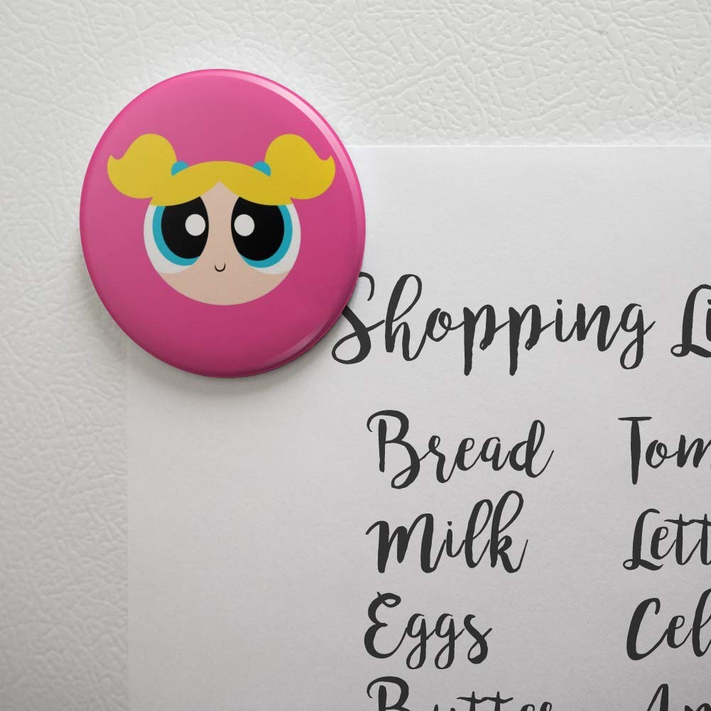 Powerpuff Girls Bubbles Character Refrigerator Magnet - Cute Cartoon Kitchen Decor for Fridge, Lockers & Office - Perfect for Girls' Rooms, Gifts & Kawaii Collections
