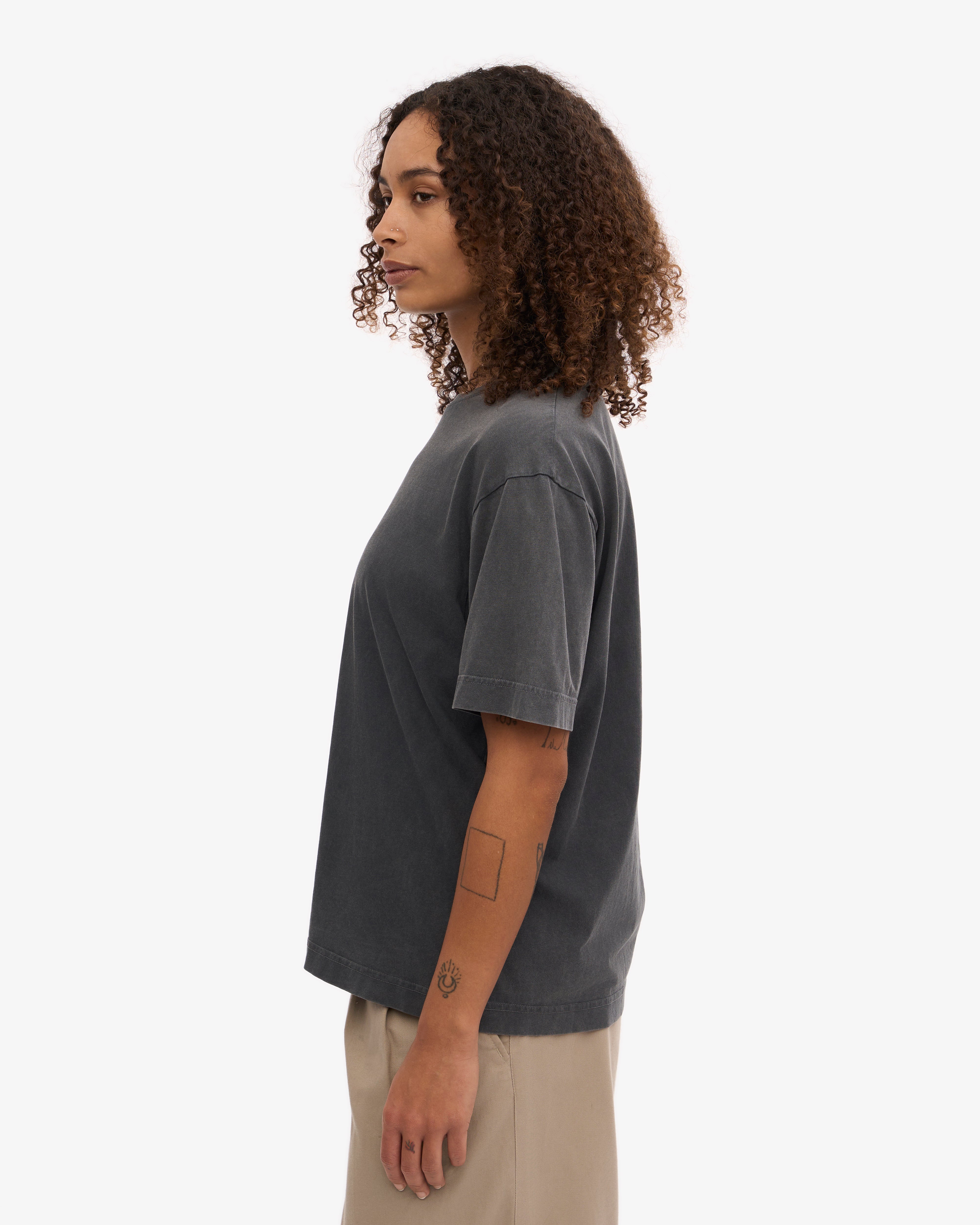 Oversized Organic Cotton T-Shirt for Men & Women | Faded Black | Soft & Comfortable | Perfect for Casual Wear, Loungewear & Everyday Outfits