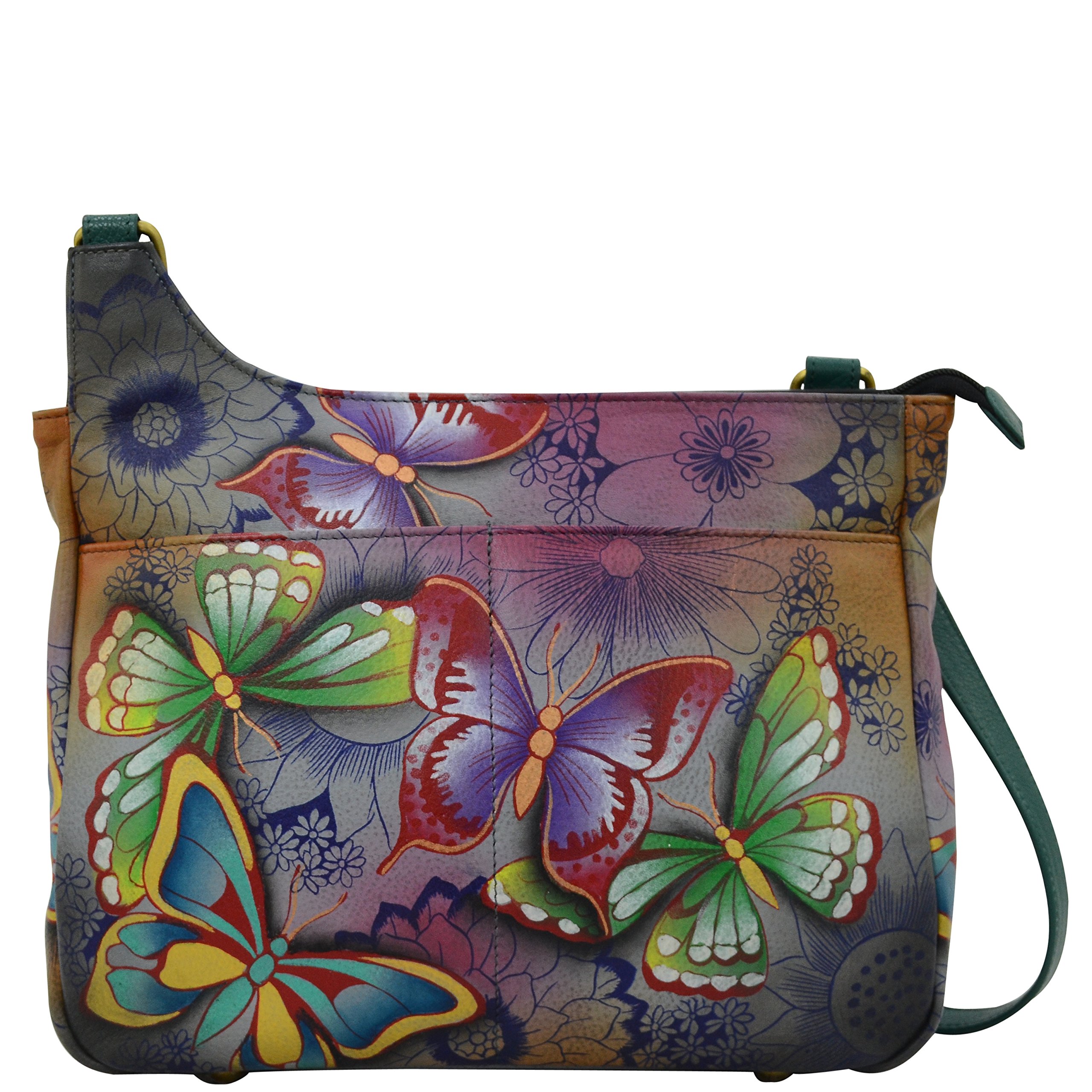 Anna by Anuschka Medium Asymmetric Crossbody Bag with Dual Pockets - Perfect for Work, Travel & Everyday Use