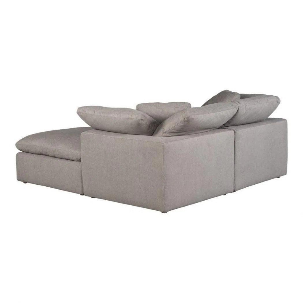 3PC Stain-Resistant Grey Nook Modular Sectional Sofa Set - Modern L-Shaped Couch for Living Room, Lounge & Small Spaces