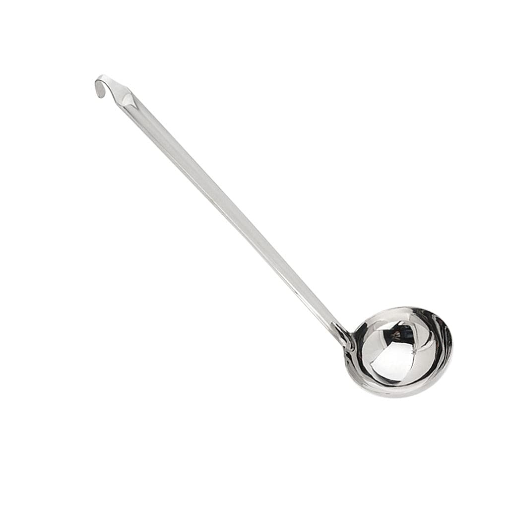 Premium Stainless Steel Soup Spoon with Long Handle - Durable Kitchen Cooking Utensil for Soup, Stew, Cereal & Dessert - Perfect for Dining, Camping & Restaurant Use