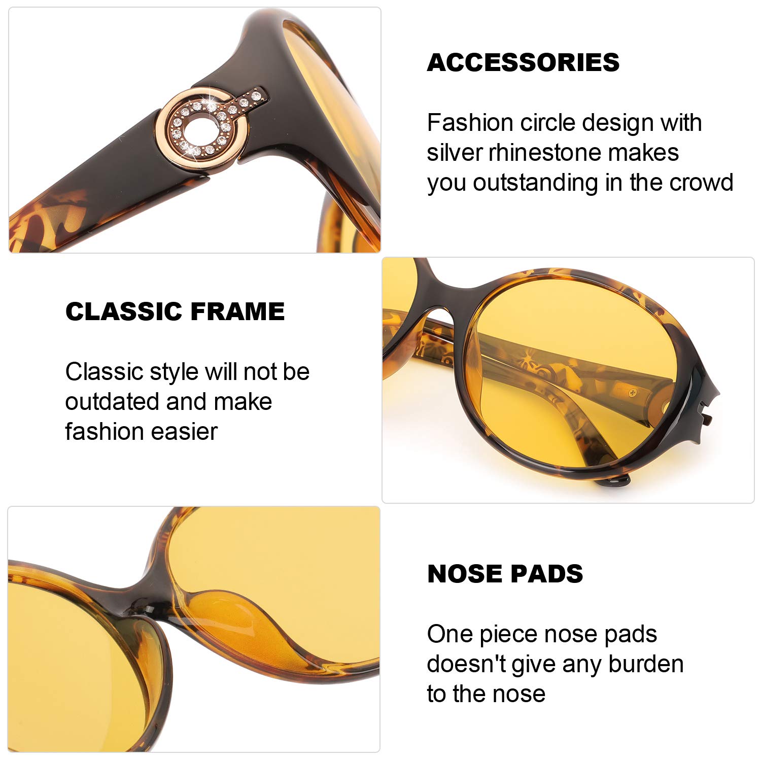 FIMILU Night Driving Glasses for Women - Anti Glare, UV Protection & Enhanced Night Vision Safety Glasses | Perfect for Night Commuting, Road Trips & Low Light Conditions
