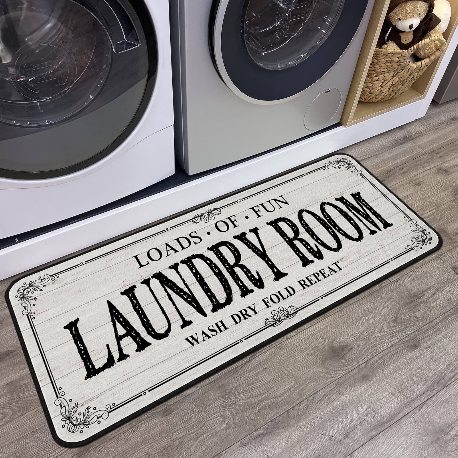 Non-Slip Laundry Room Rug Runner - 20